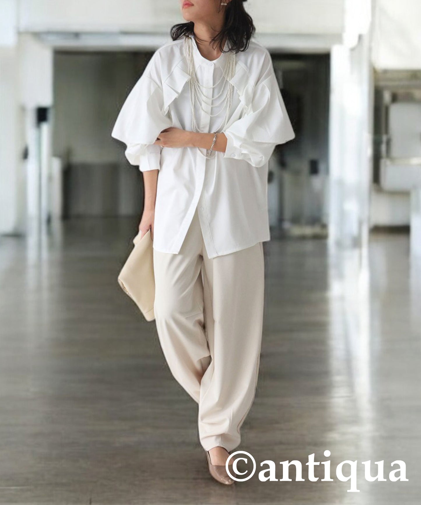 Frill Design Shirt Ladies