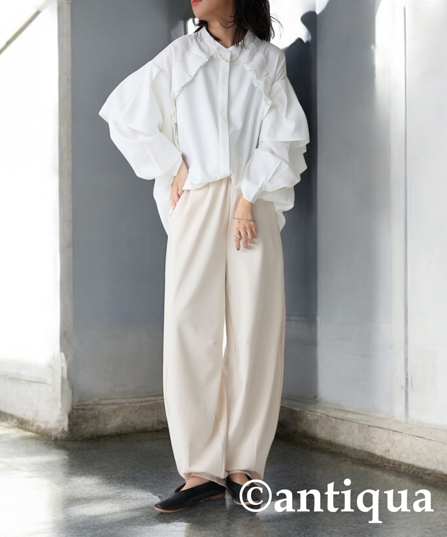 Frill Design Shirt Ladies