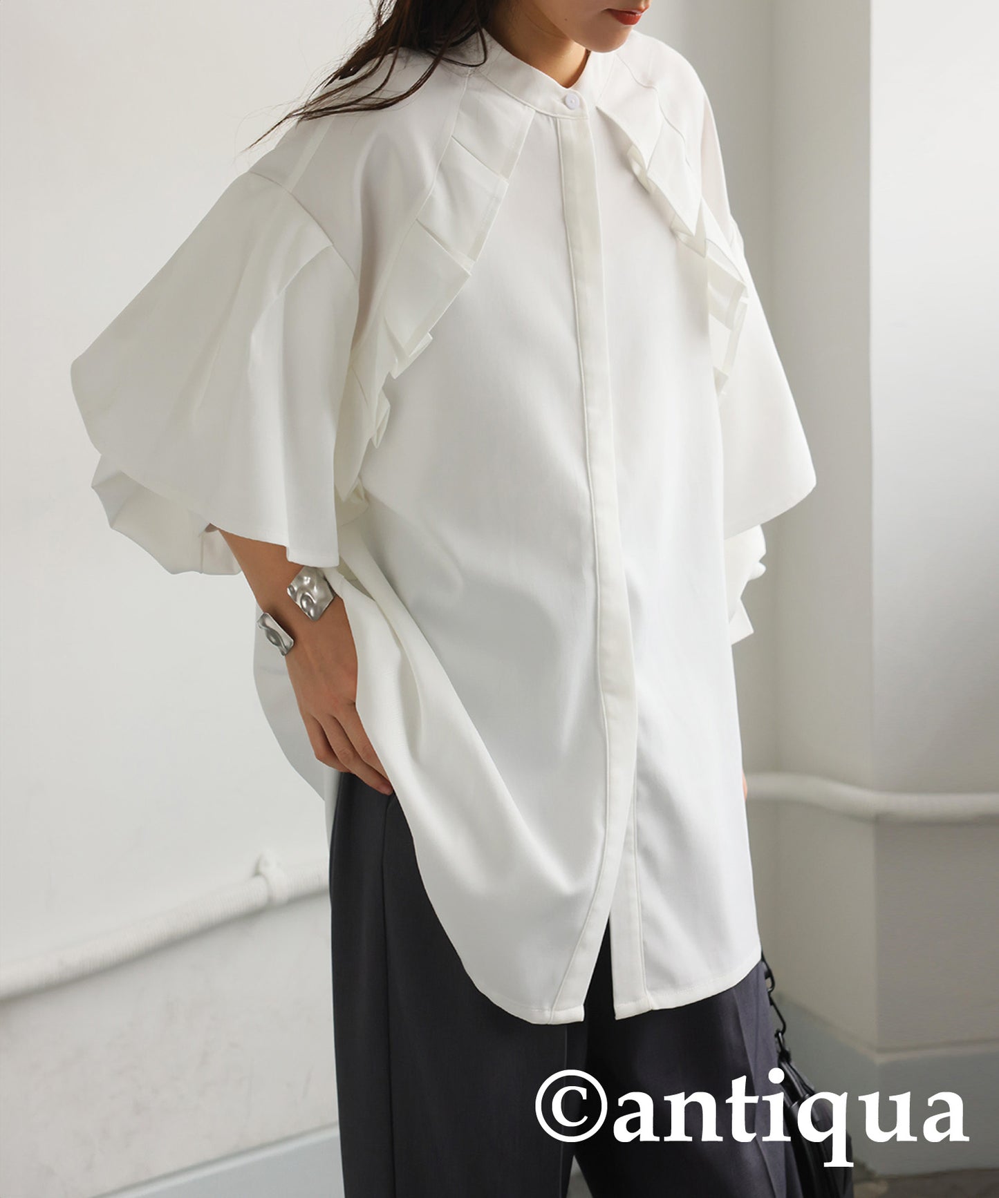 Frill Design Shirt Ladies
