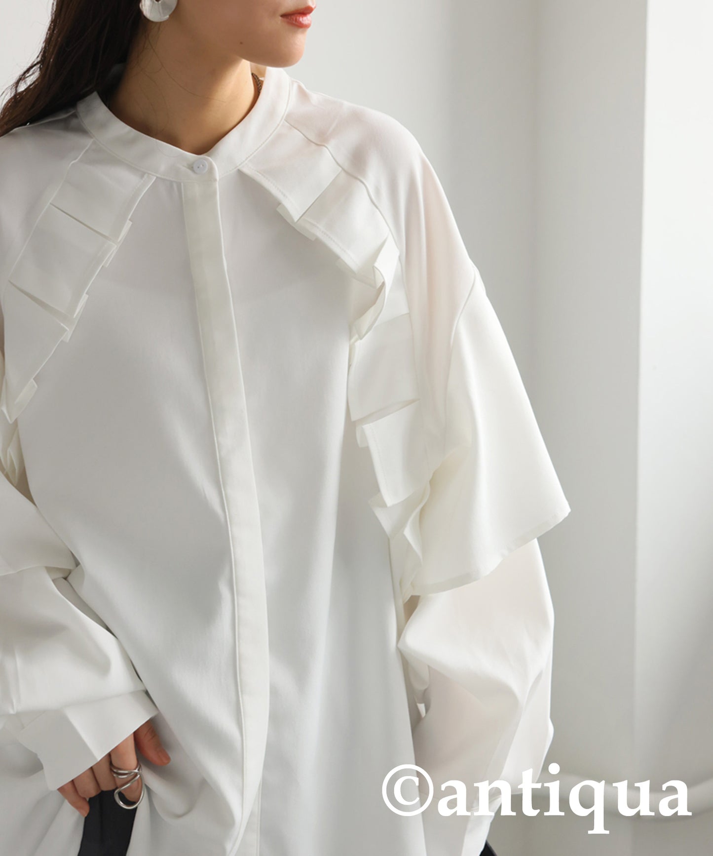 Frill Design Shirt Ladies