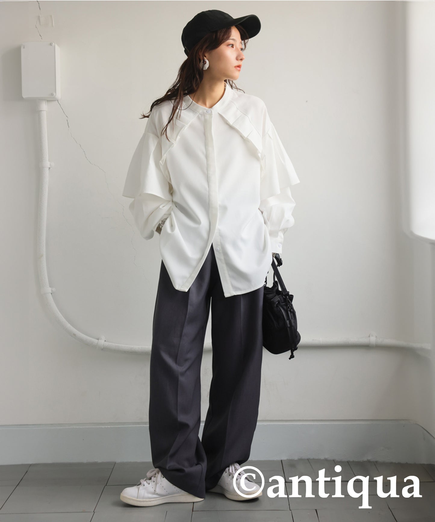 Frill Design Shirt Ladies