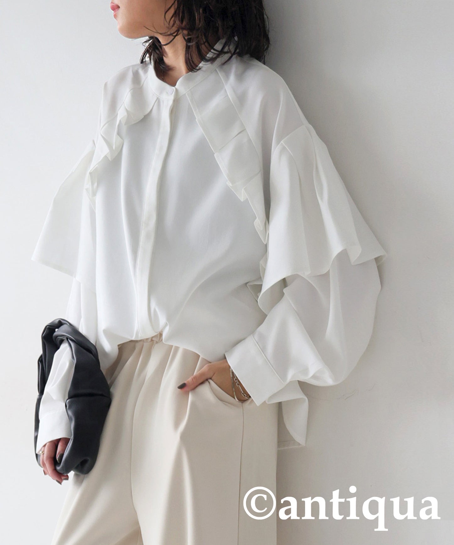 Frill Design Shirt Ladies