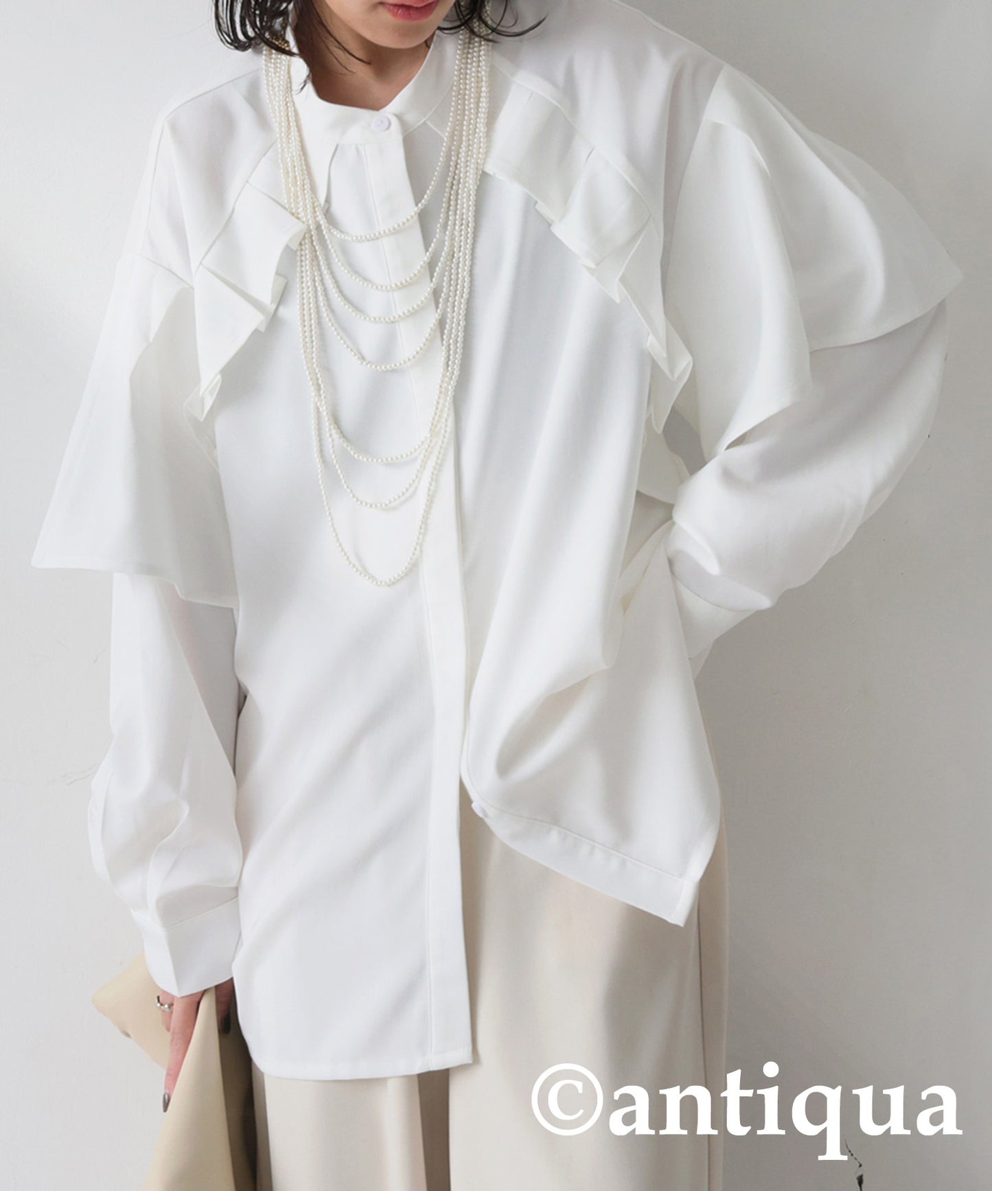 Frill Design Shirt Ladies