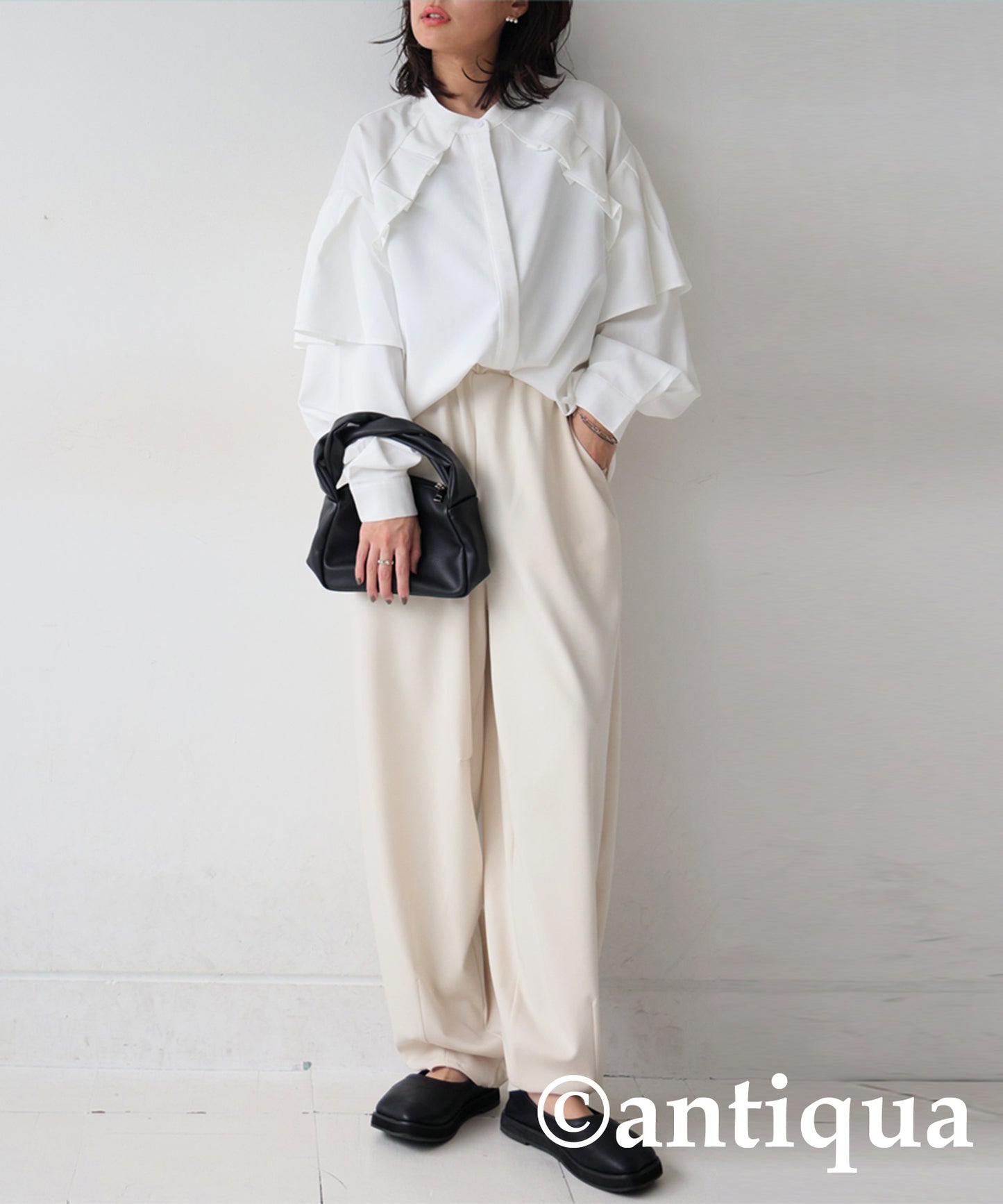 Frill Design Shirt Ladies