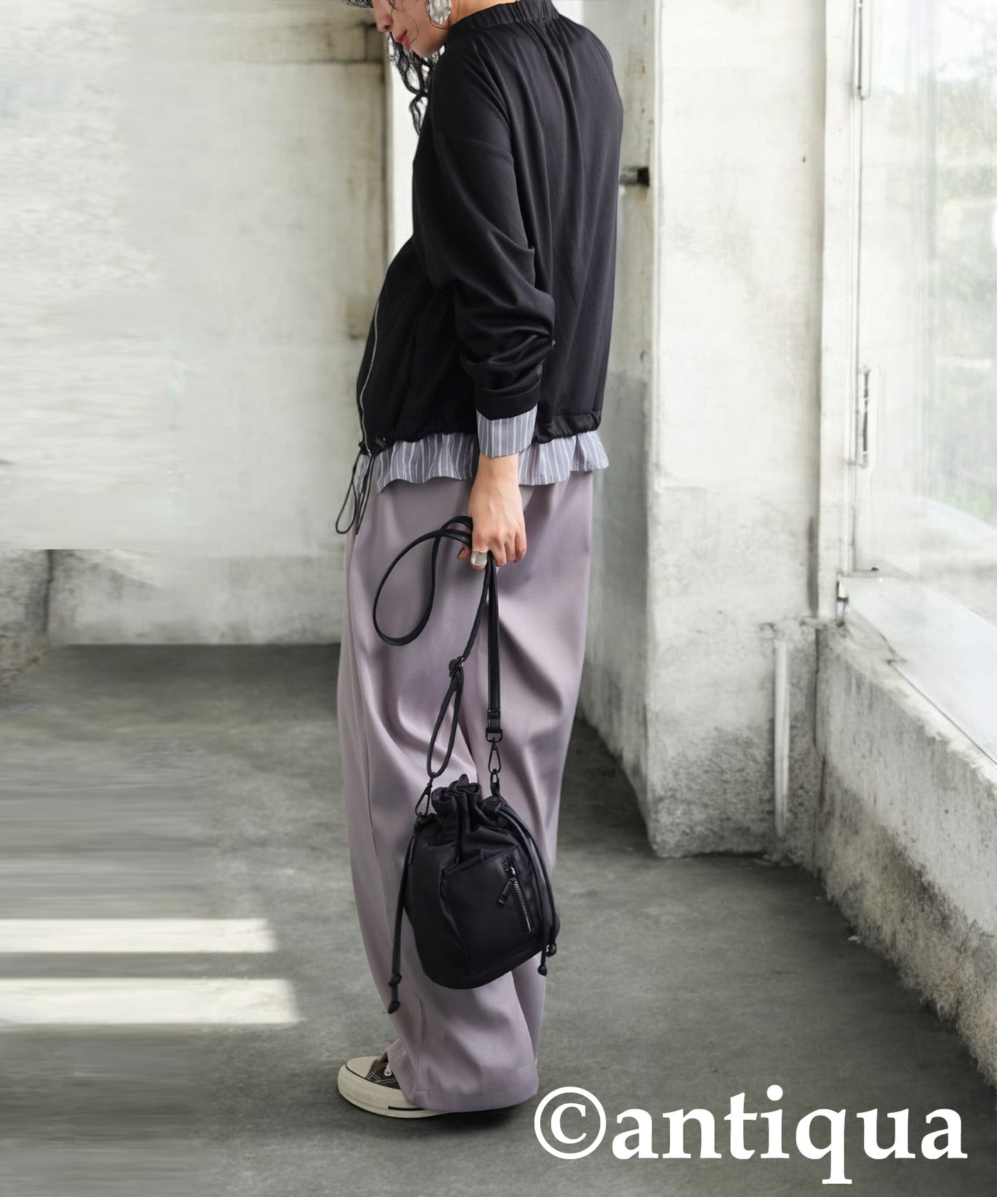 Layered Asymmetry Blouson Ladies