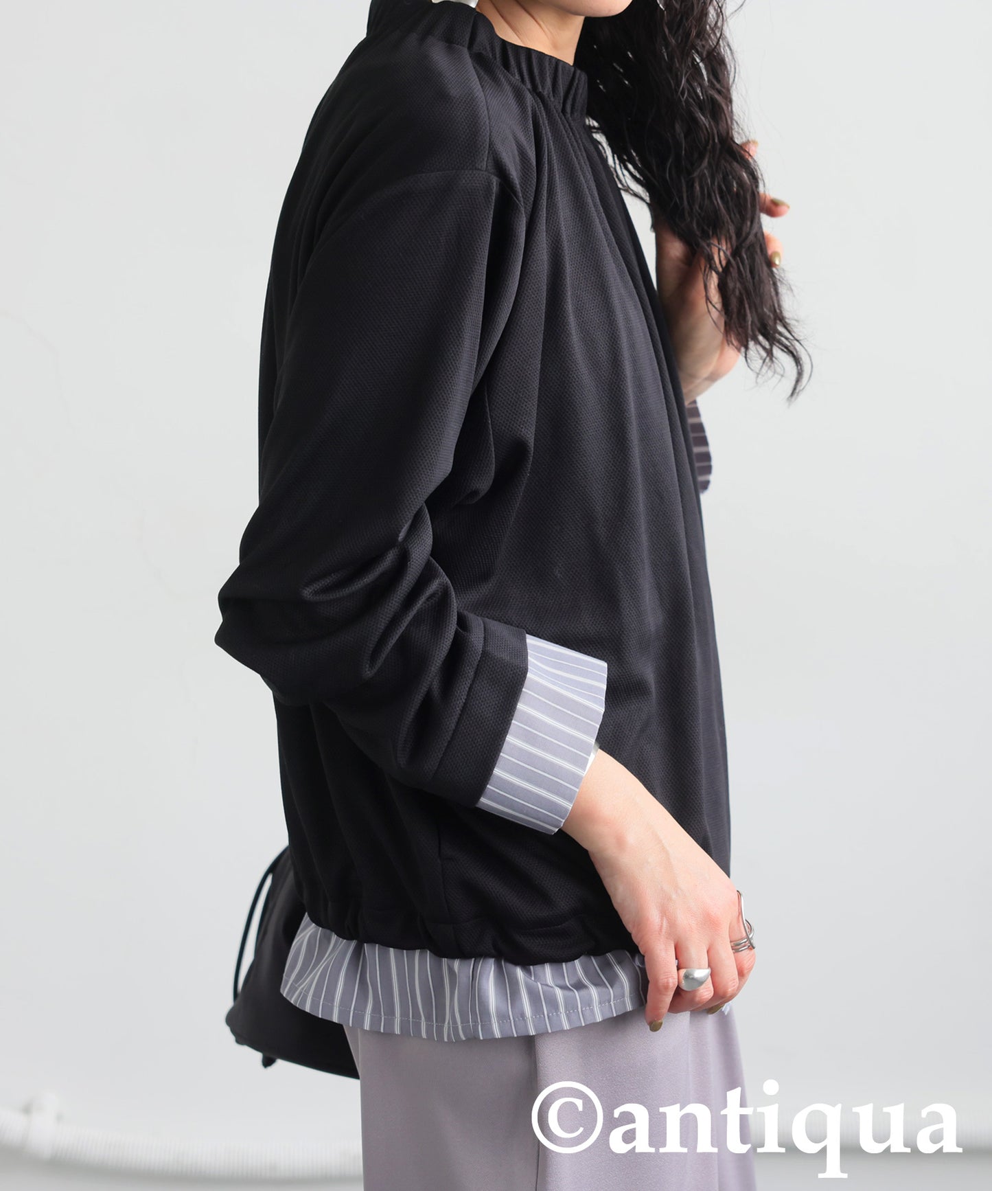 Layered Asymmetry Blouson Ladies