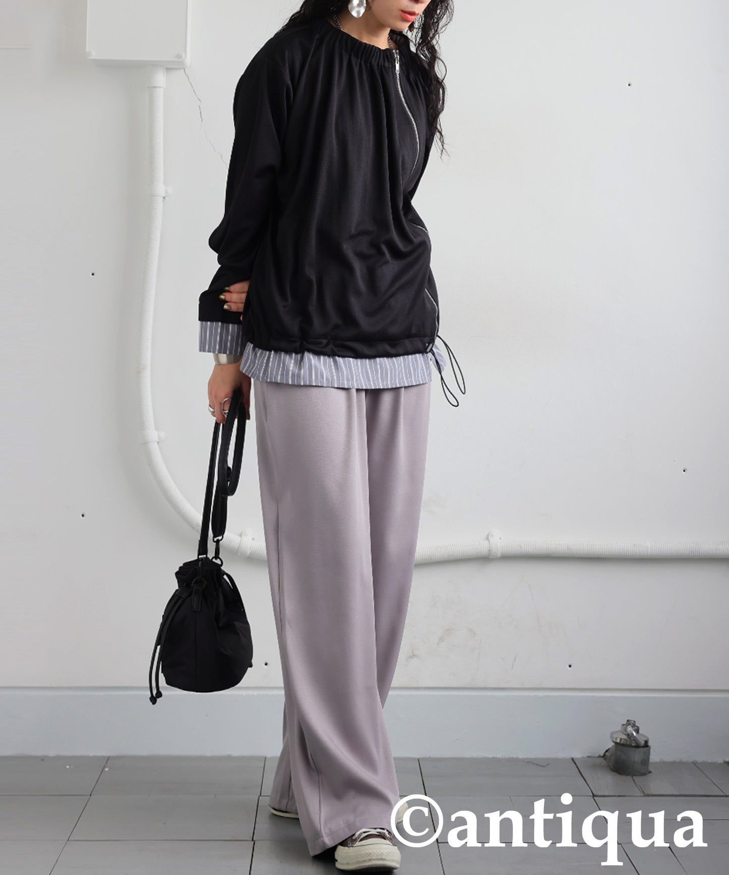 Layered Asymmetry Blouson Ladies