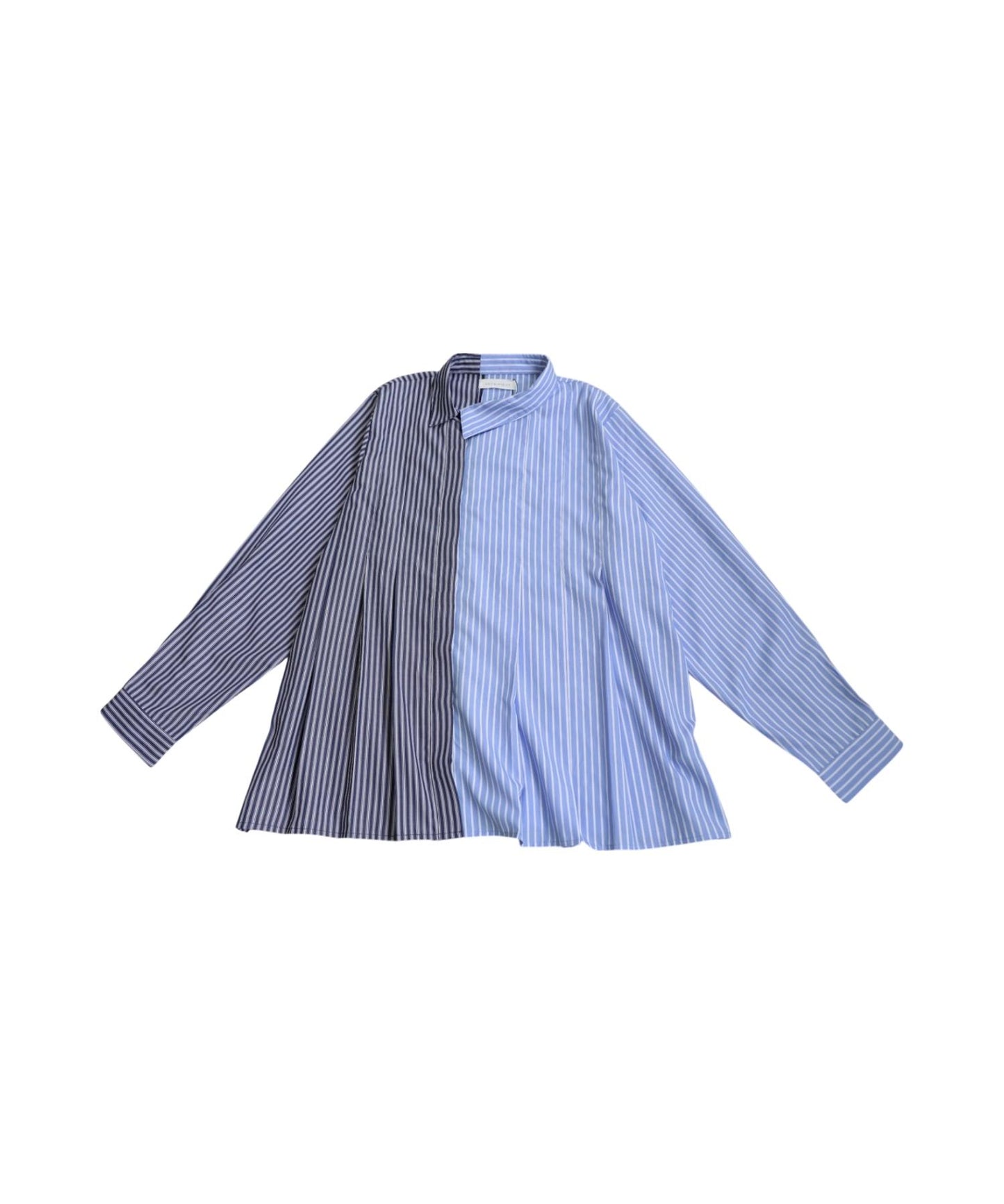 Ladies Asymmetrical Striped Shirt