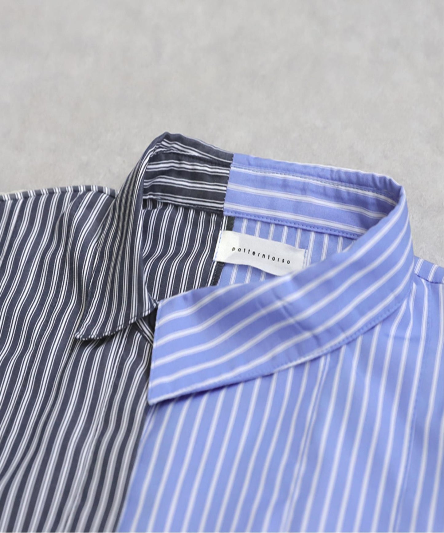 Ladies Asymmetrical Striped Shirt