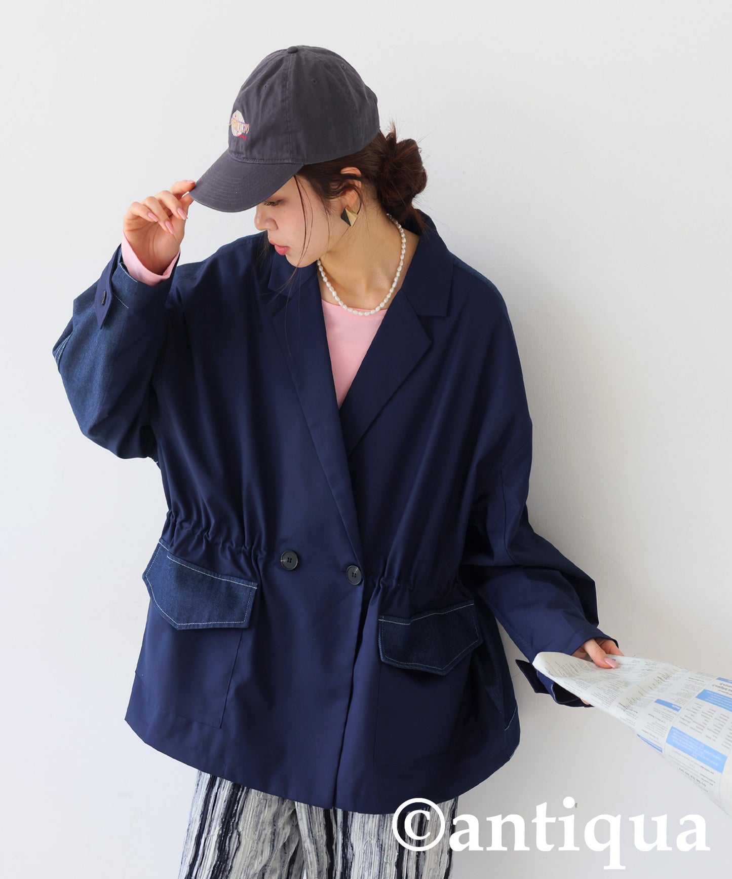 Denim Switching Jacket Ladies