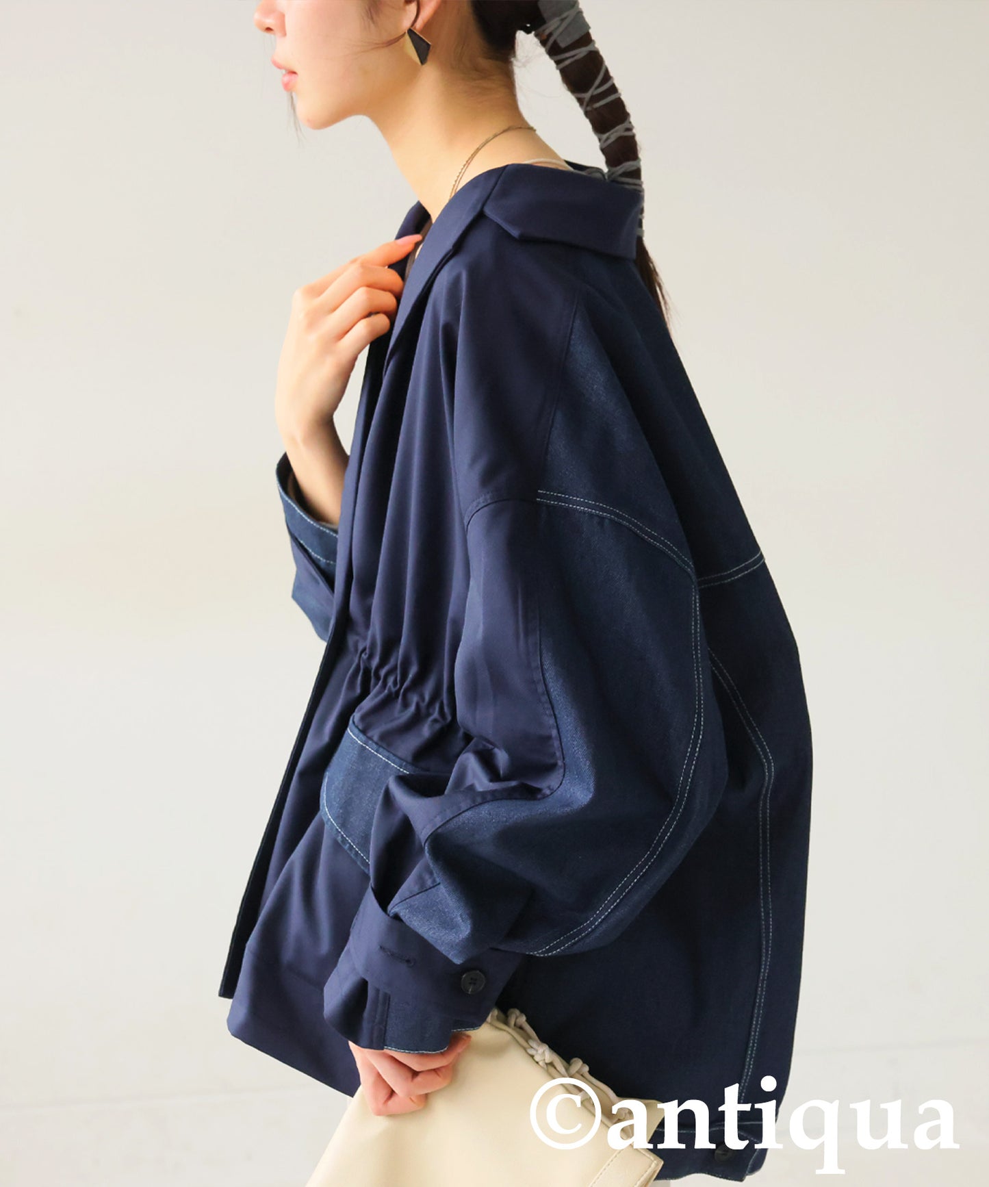 Denim Switching Jacket Ladies