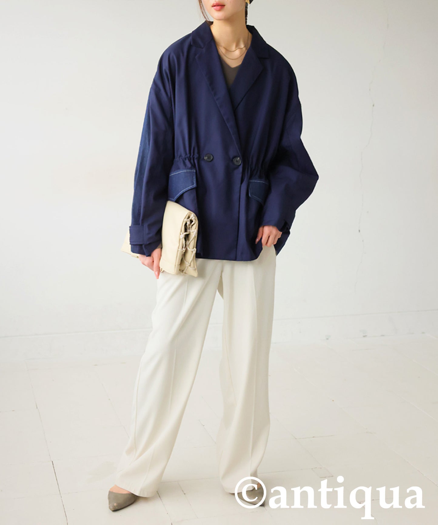 Denim Switching Jacket Ladies