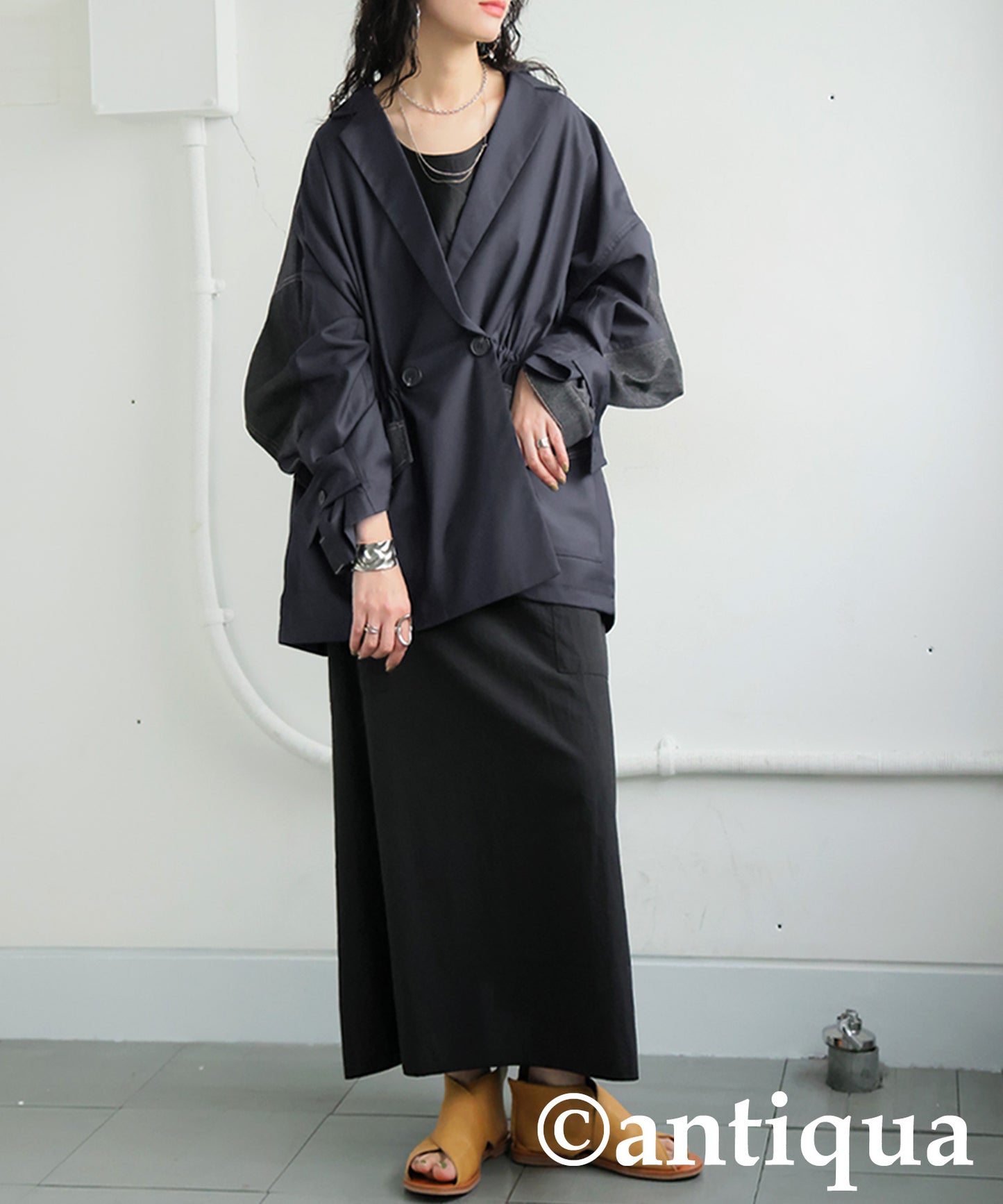 Denim Switching Jacket Ladies