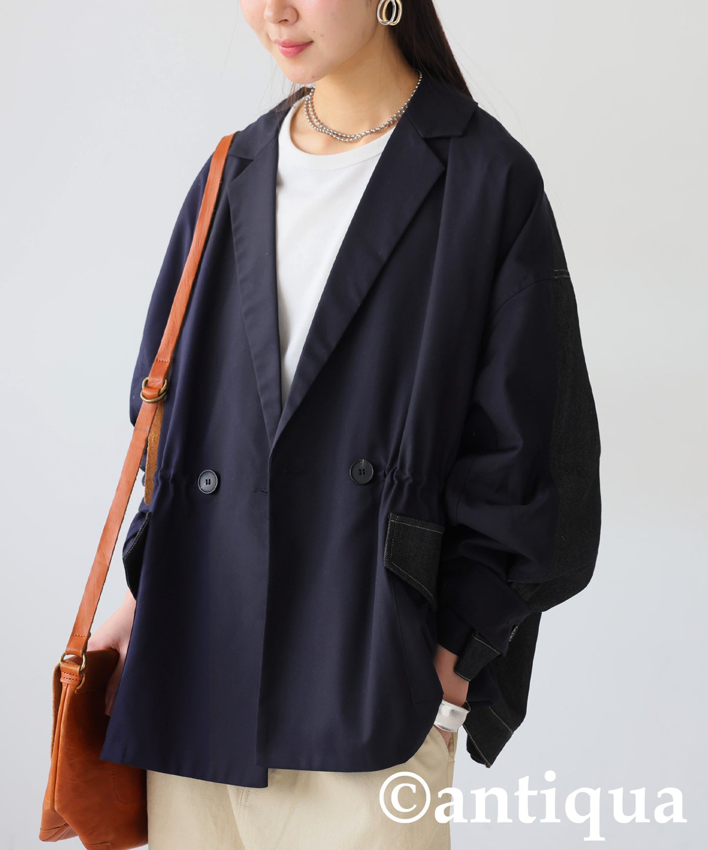 Denim Switching Jacket Ladies