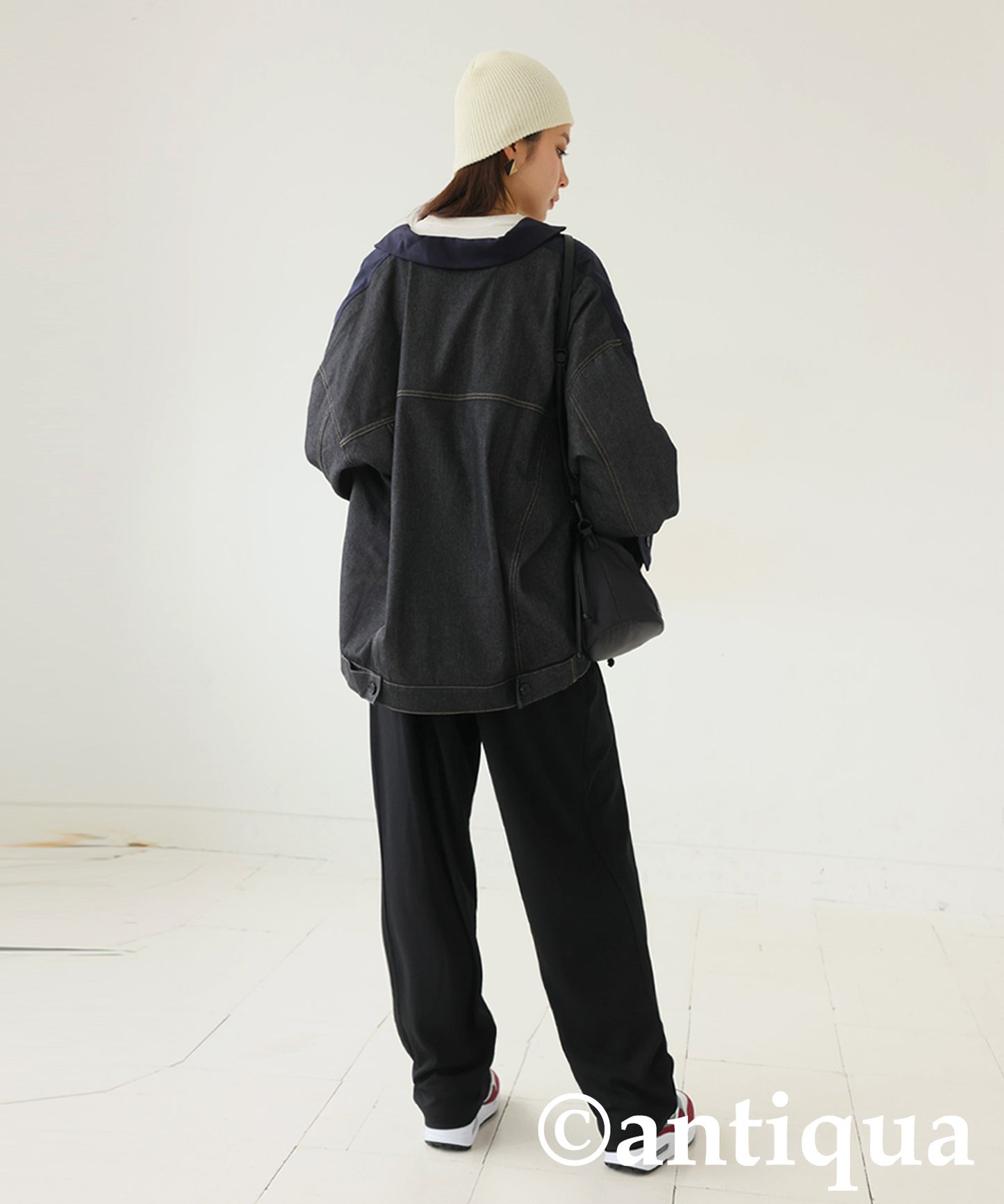 Denim Switching Jacket Ladies