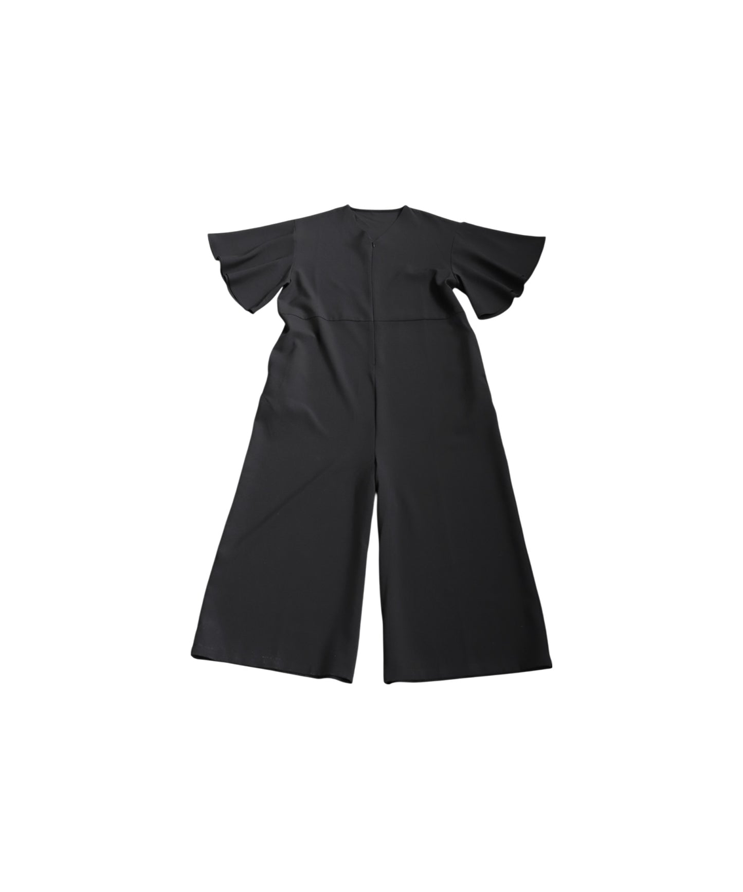 Ladies Wide Frill Sleeve Jumpsuit