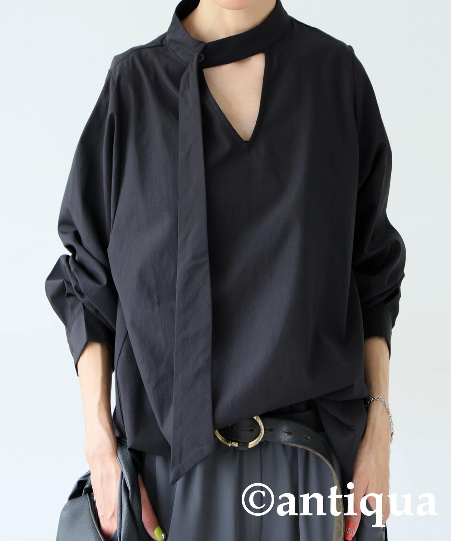 Ladies Tie Layered Shirt