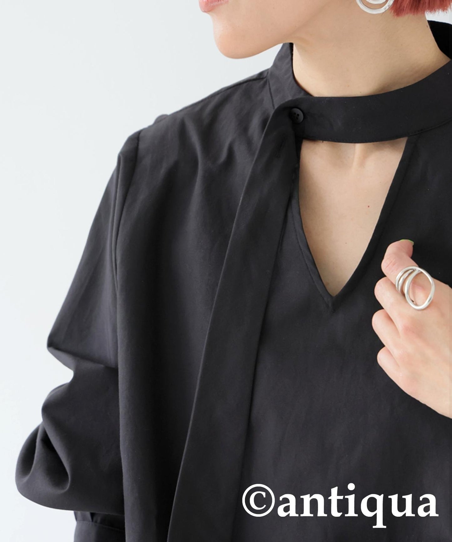 Ladies Tie Layered Shirt