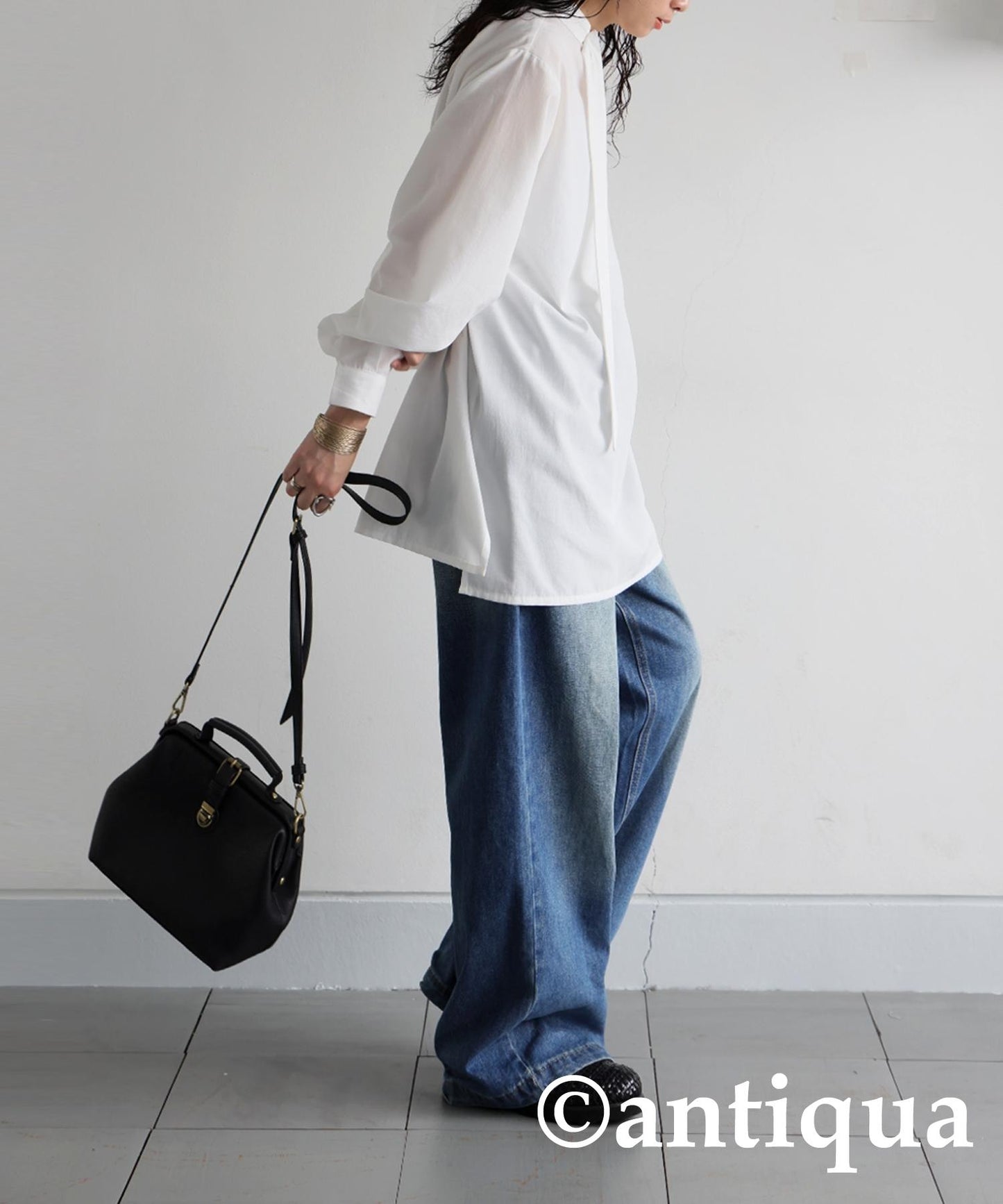 Ladies Tie Layered Shirt