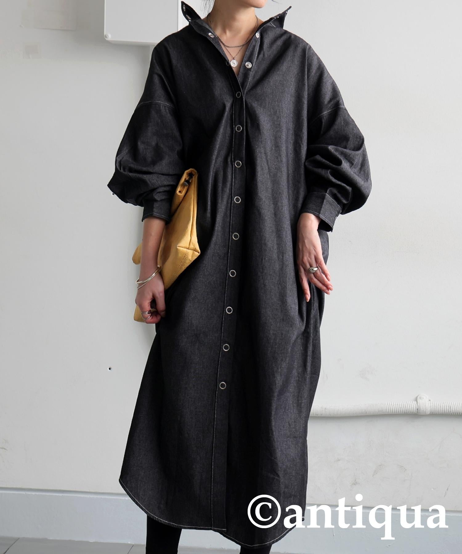 Ladies Denim Dress | Japanese fashion brand ANTIQUA Official