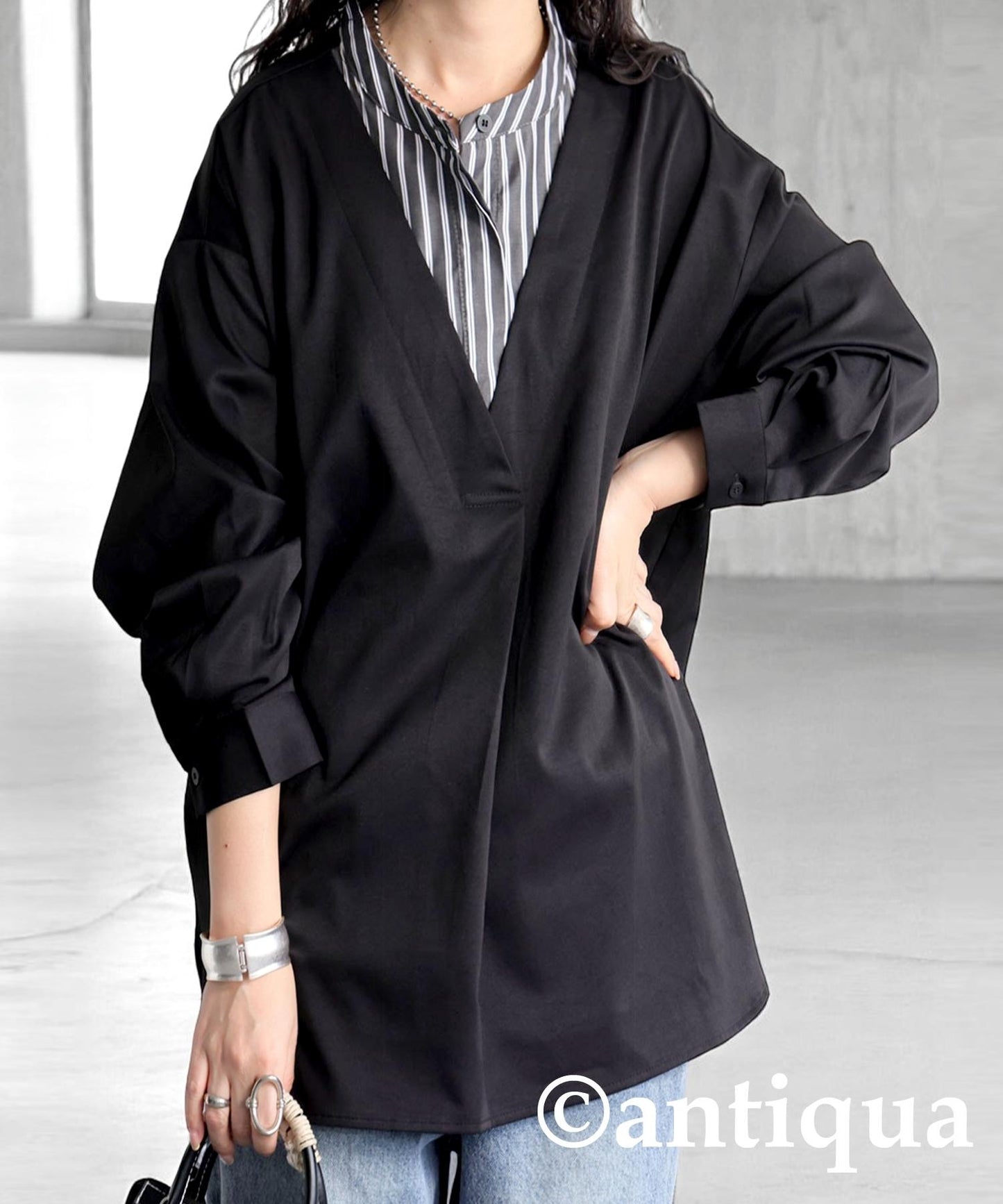 Ladies Fake Layered Shirt