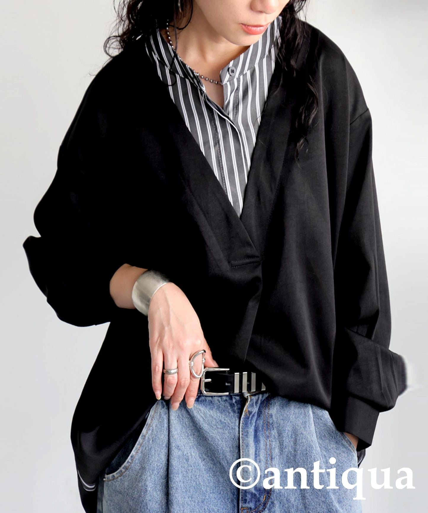 Ladies Fake Layered Shirt