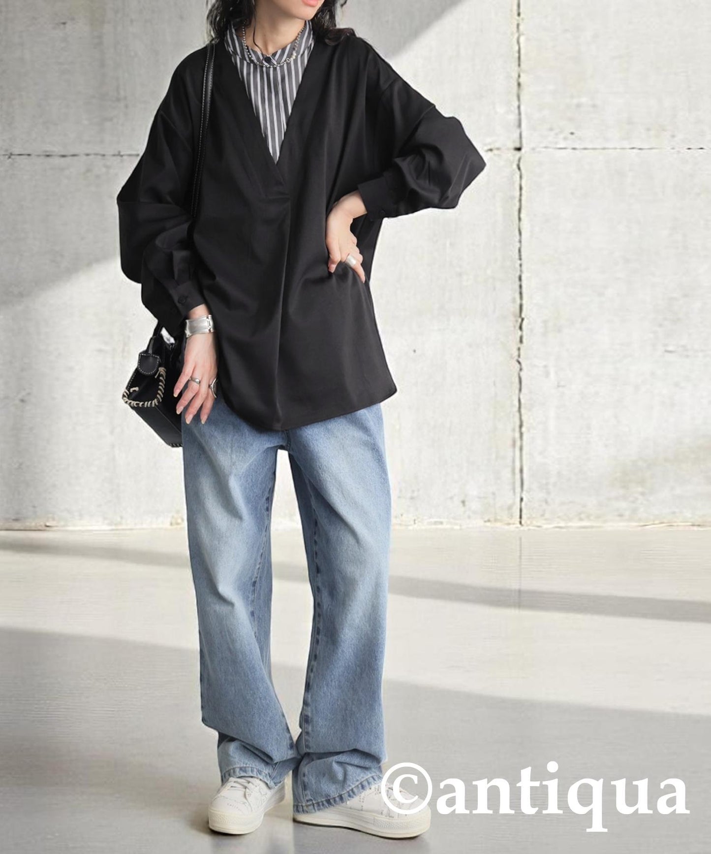 Ladies Fake Layered Shirt