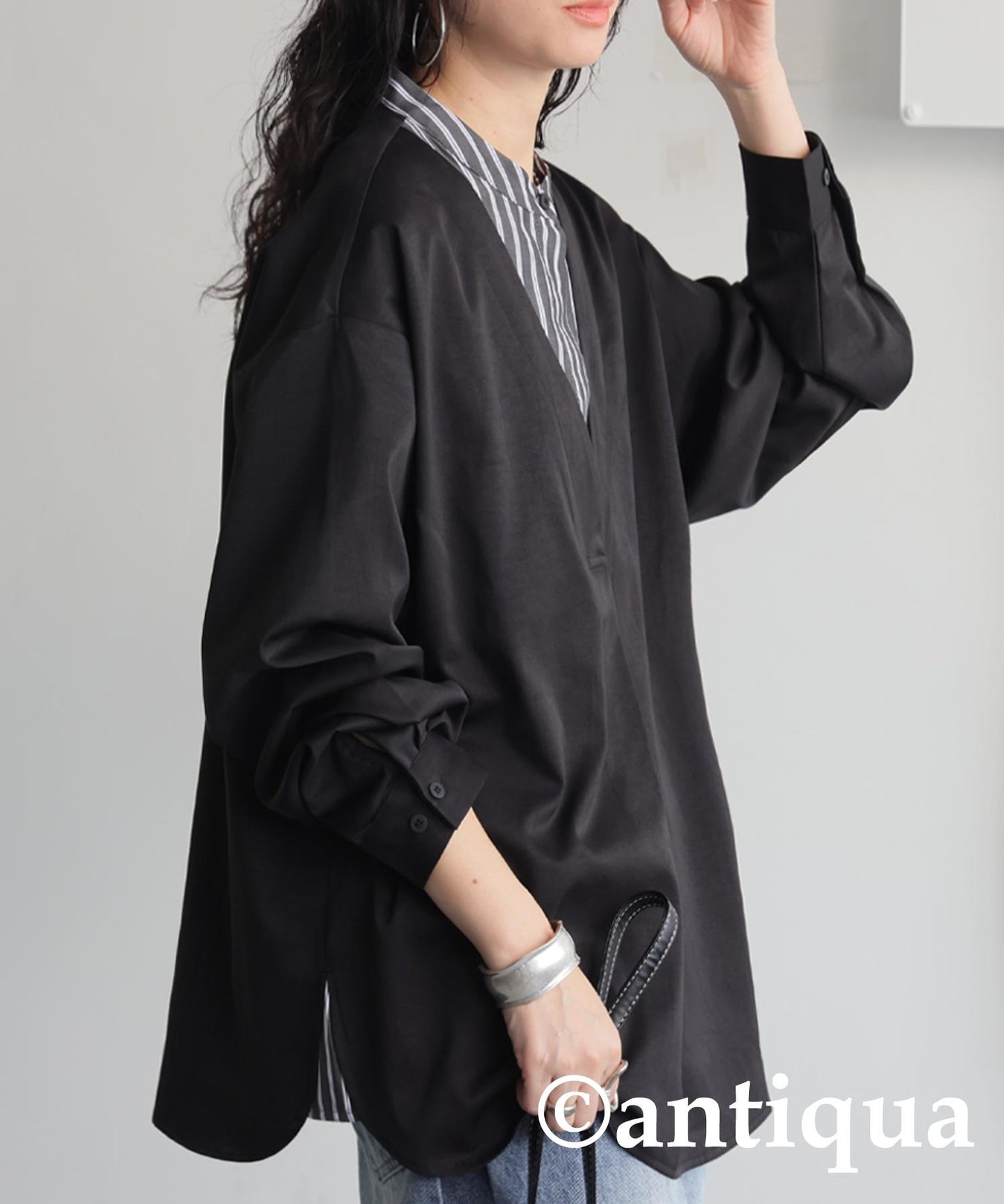 Ladies Fake Layered Shirt