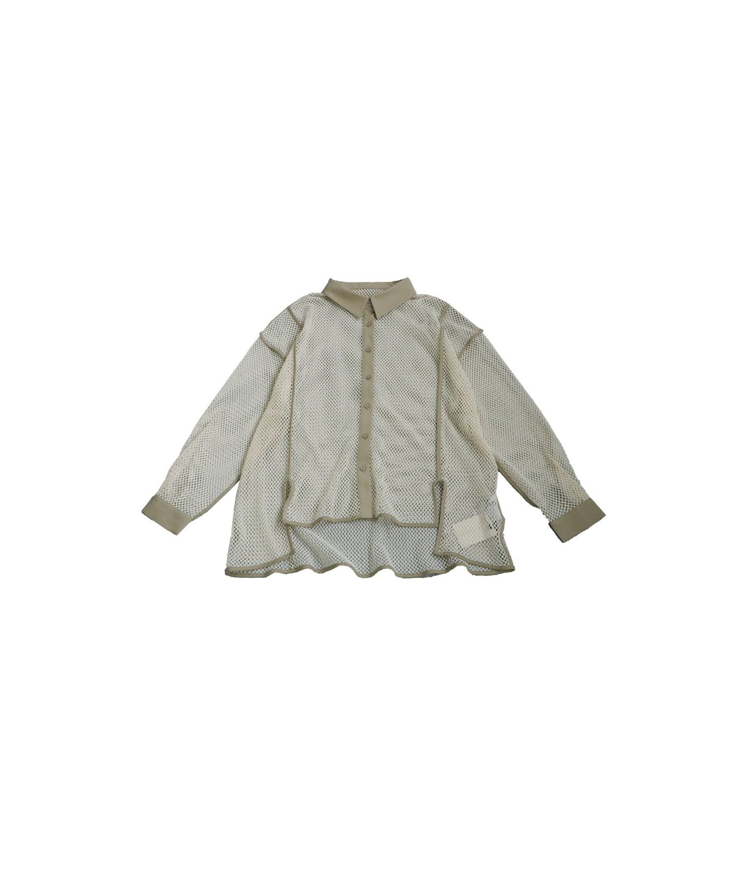 Ladies Mesh Switching Shirt