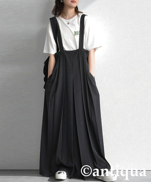 Ladies Wide Pleated Overalls