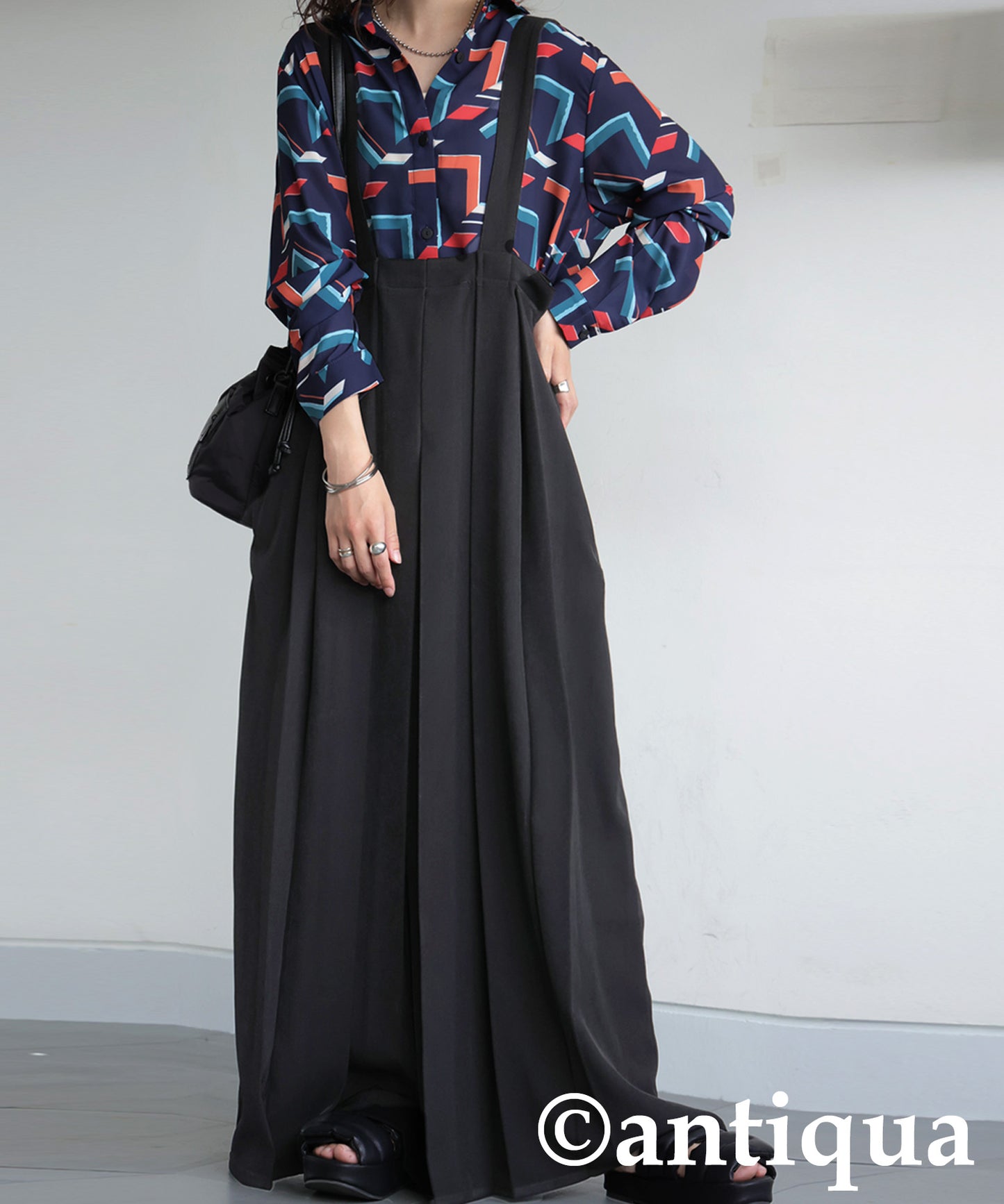 Ladies Wide Pleated Overalls