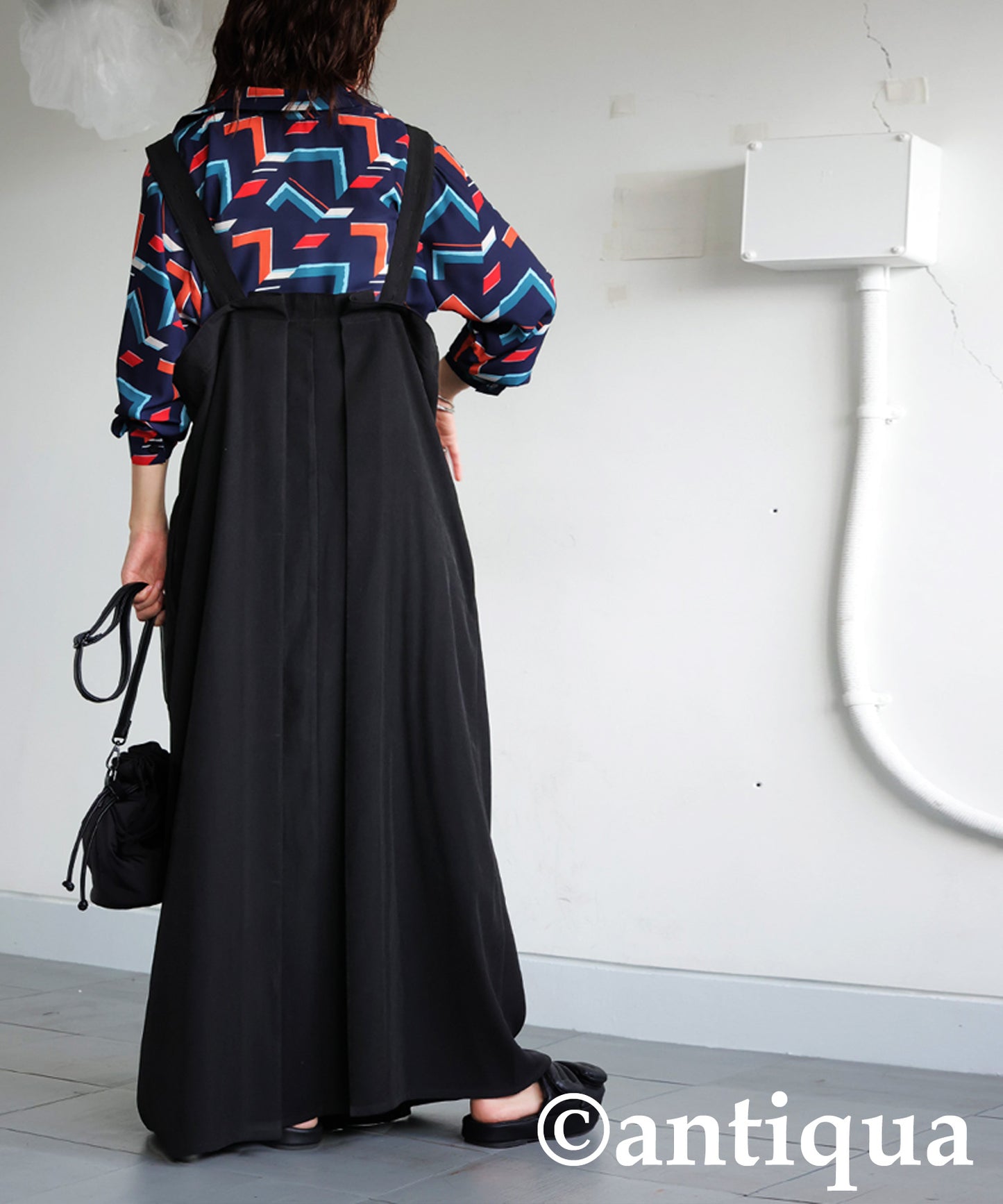 Ladies Wide Pleated Overalls