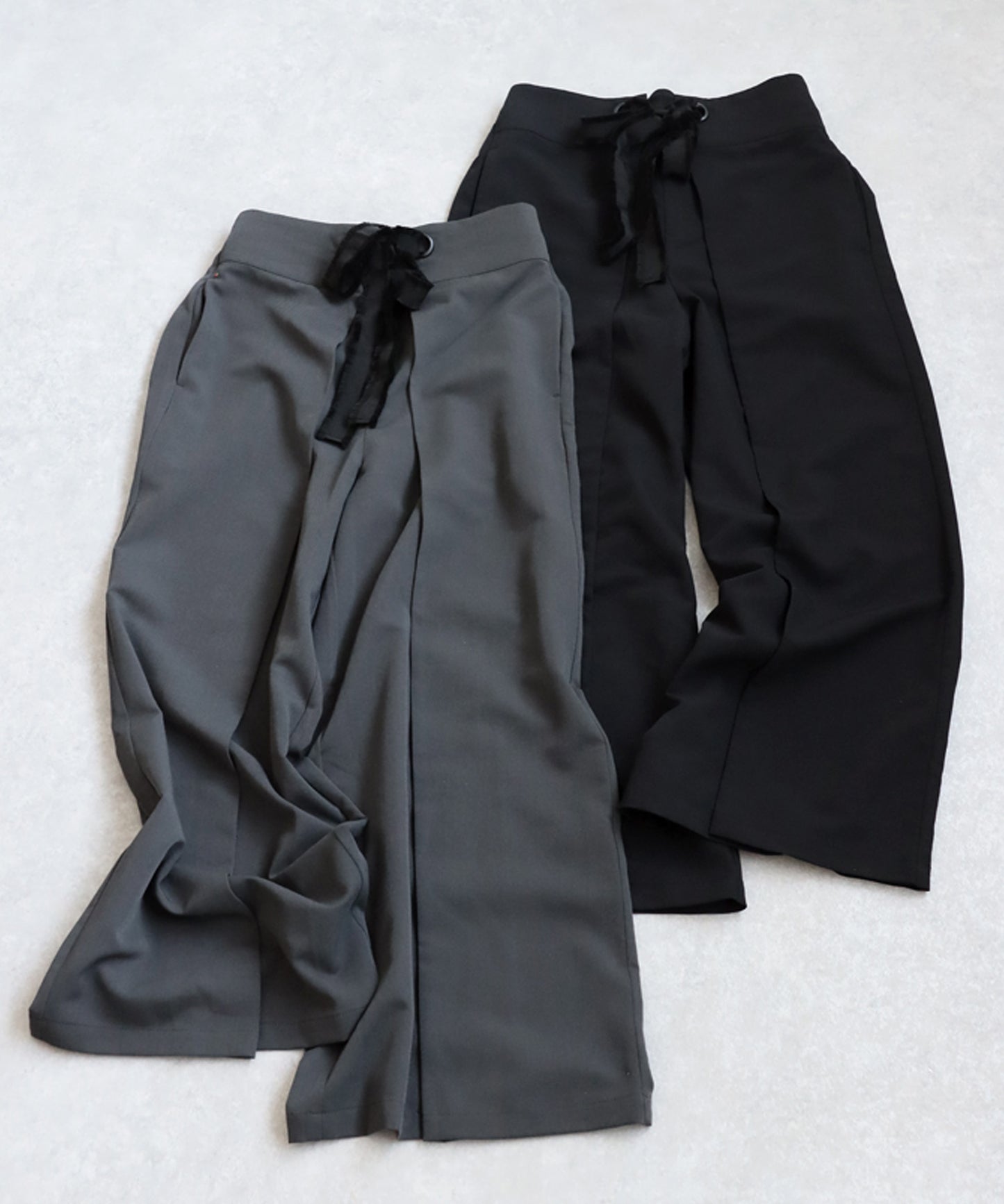 Ladies Layered Wide Pants