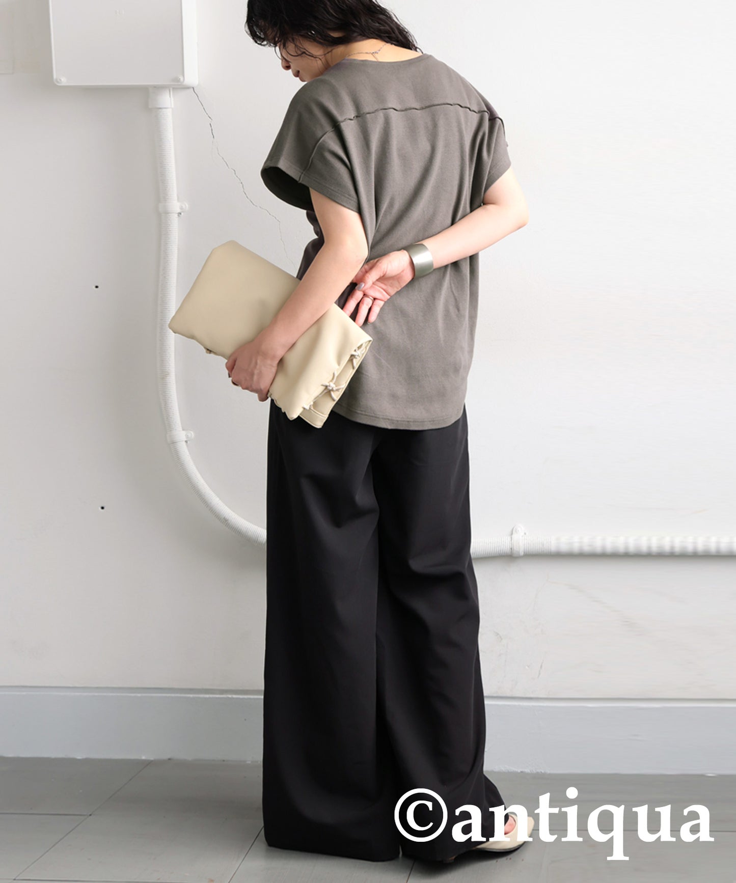 Ladies Layered Wide Pants