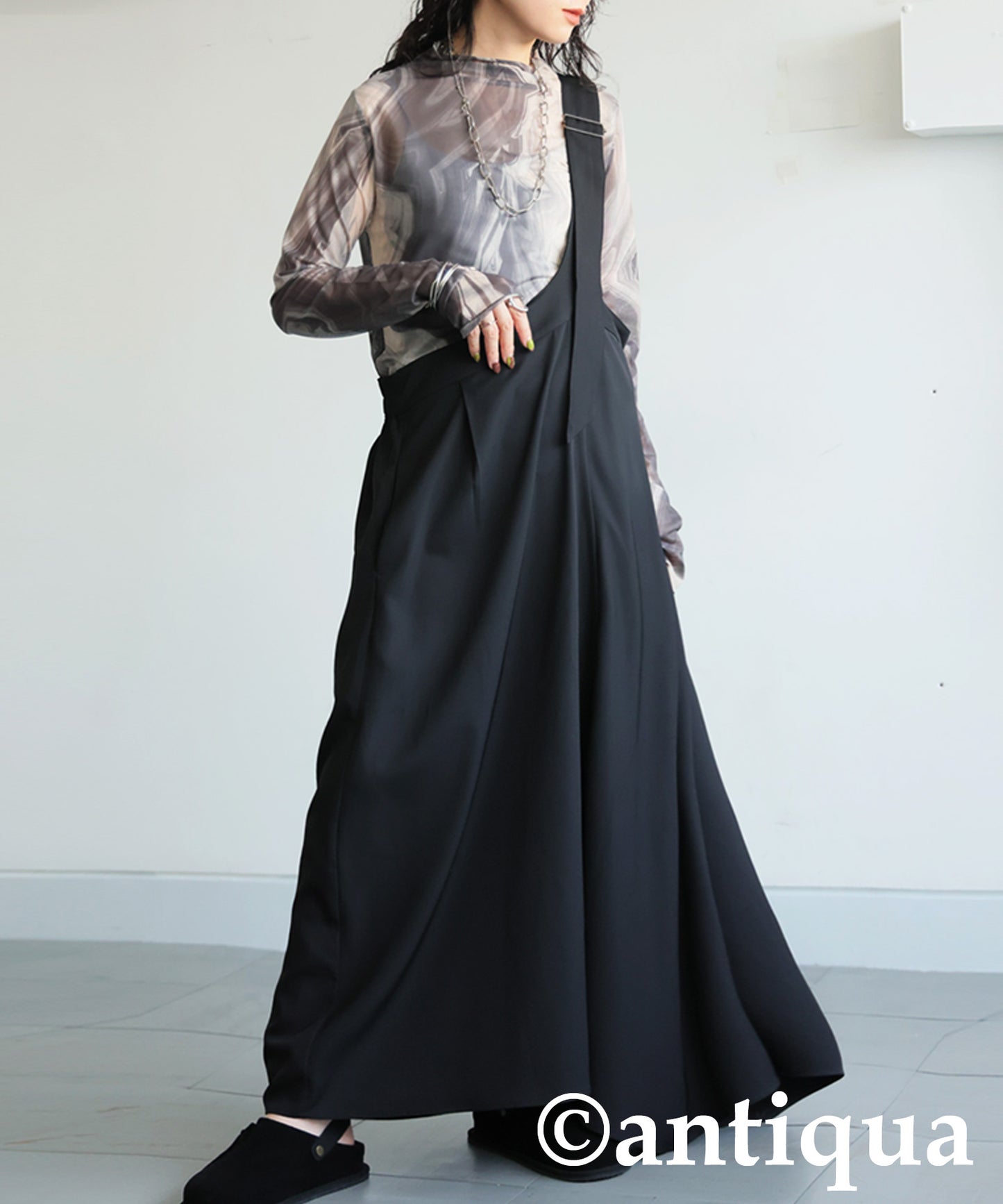 Ladies Asymmetrical Overalls Dress