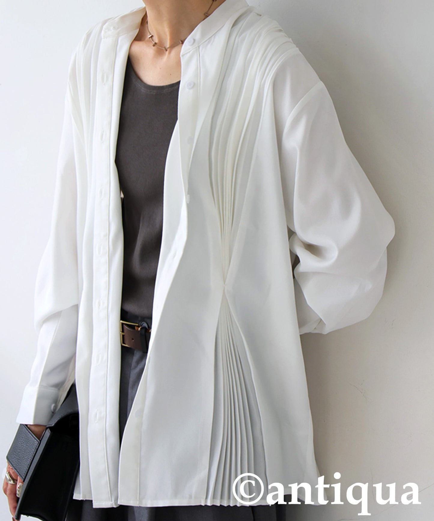 Pleated Tuck Shirt Ladies