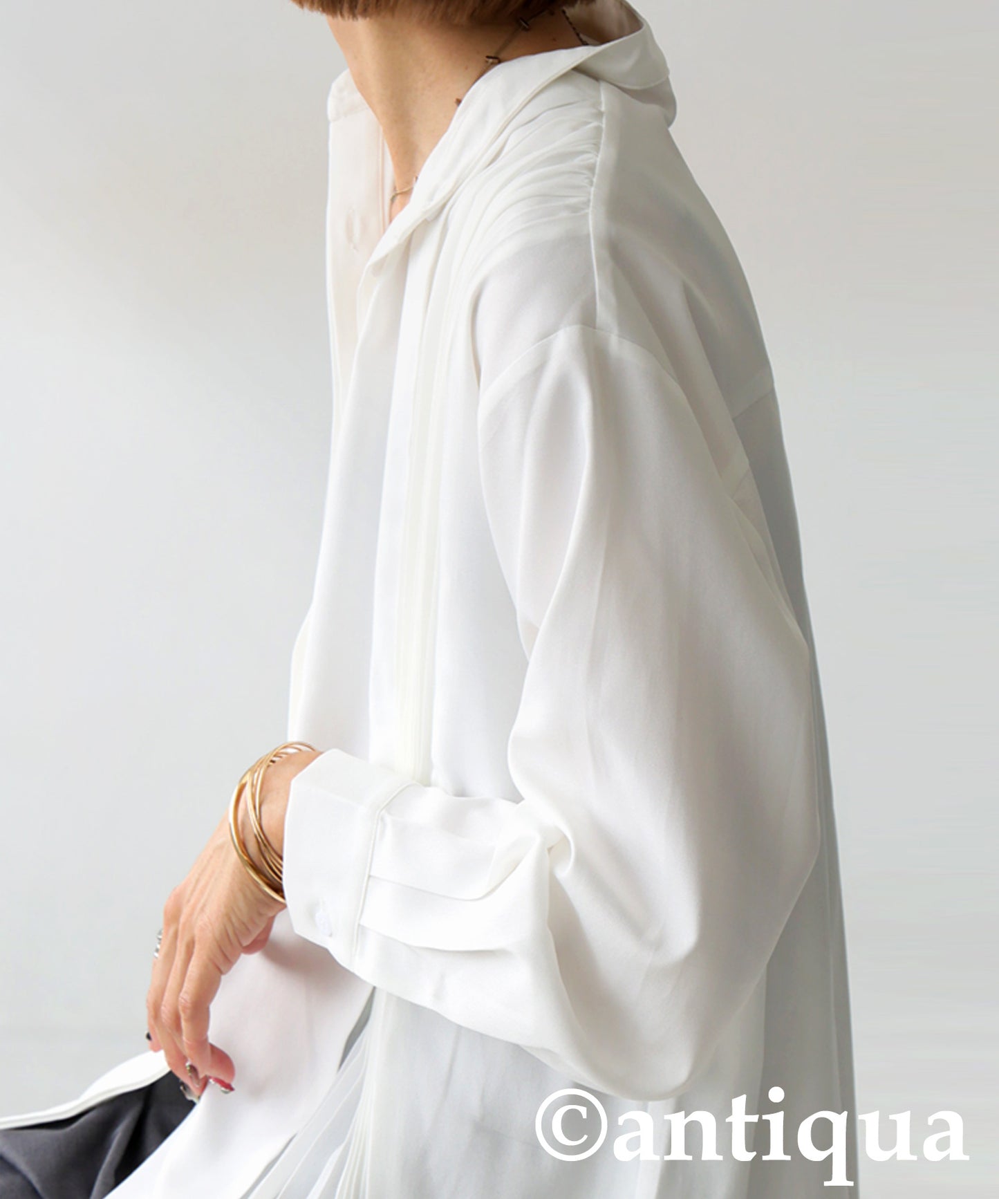 Pleated Tuck Shirt Ladies