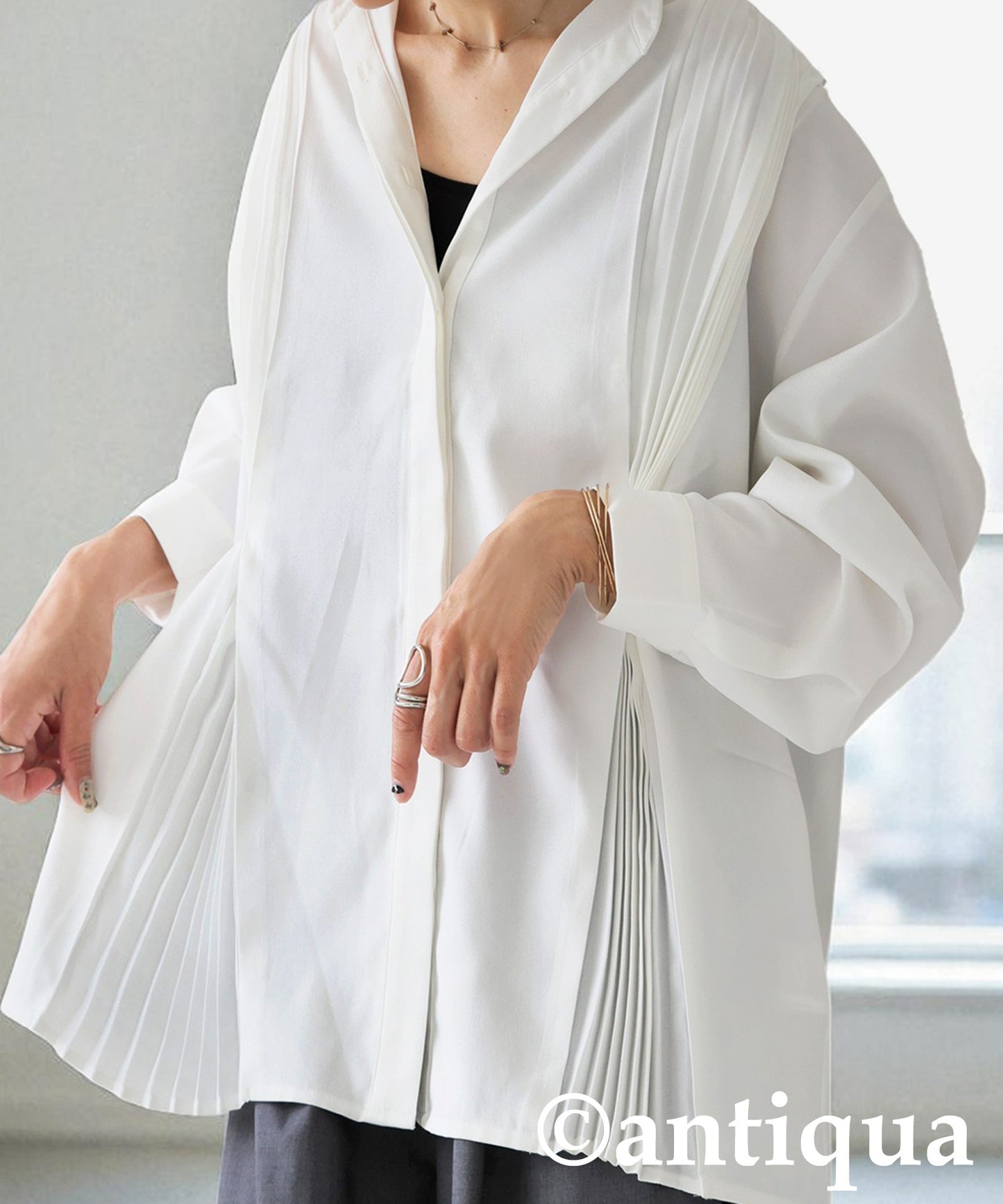 Pleated Tuck Shirt Ladies