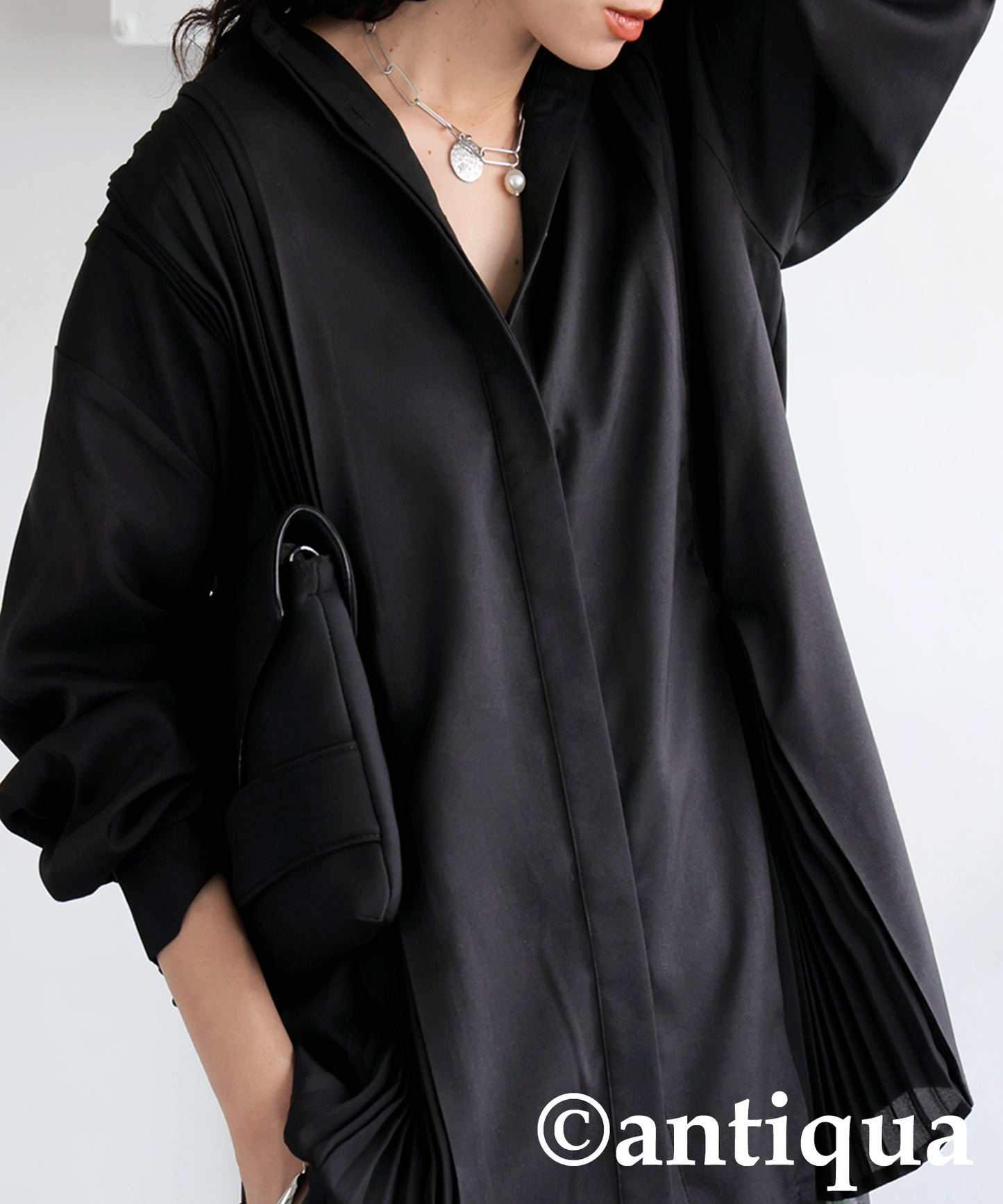 Pleated Tuck Shirt Ladies