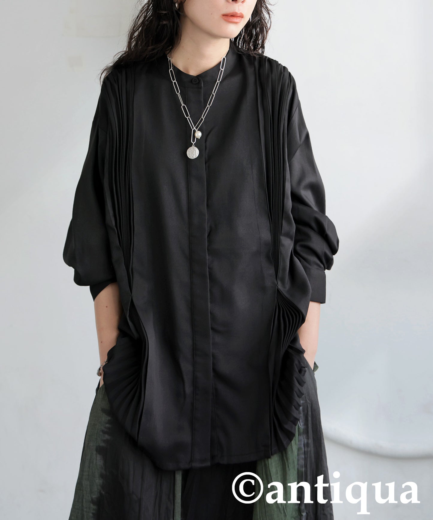 Pleated Tuck Shirt Ladies