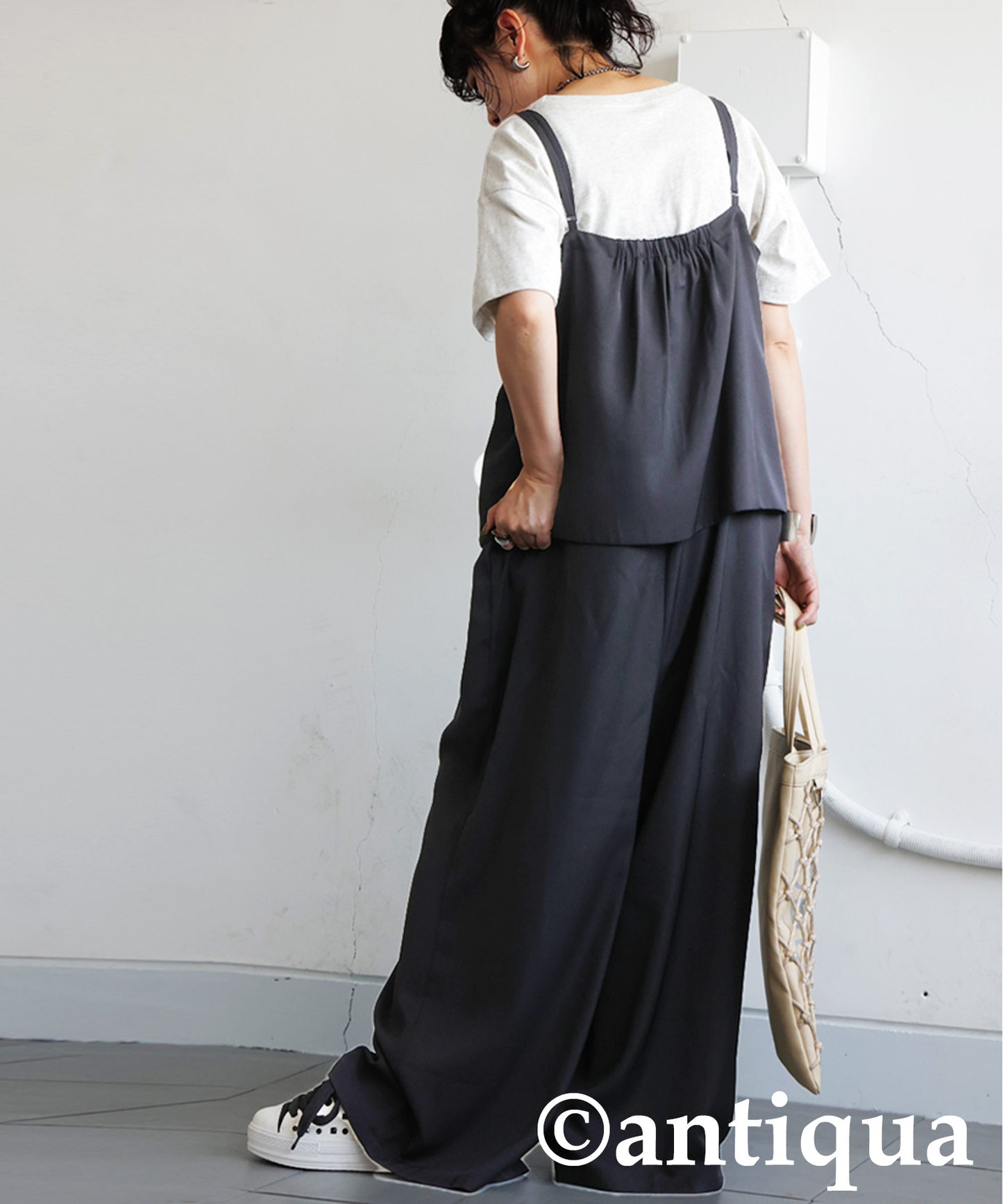 Ladies Draped Layered Overalls