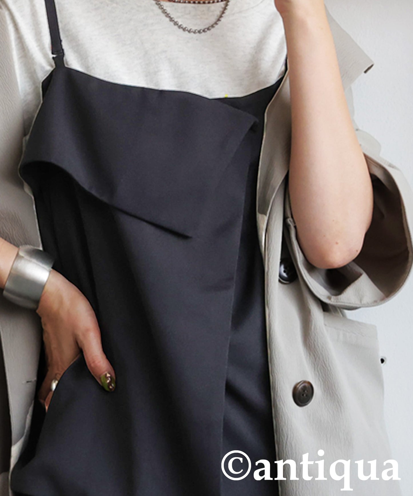 Ladies Draped Layered Overalls