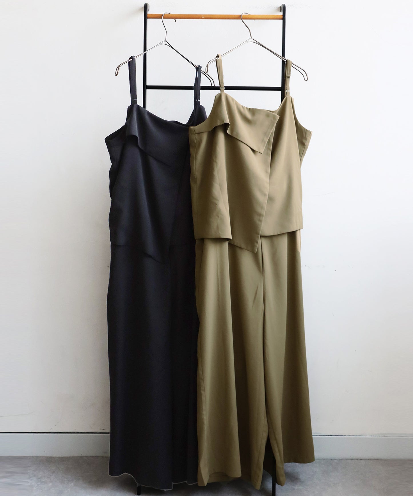 Ladies Draped Layered Overalls