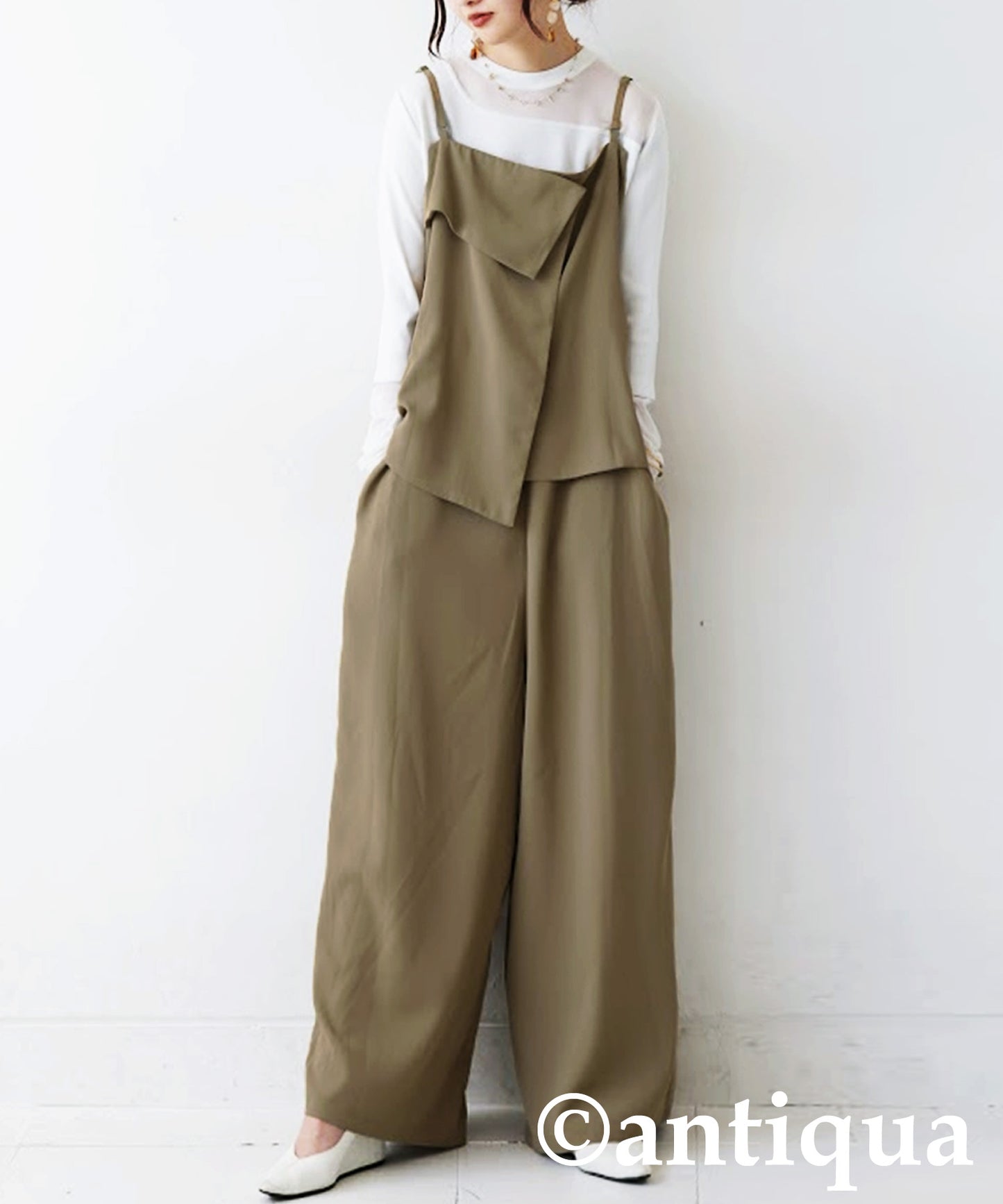 Ladies Draped Layered Overalls