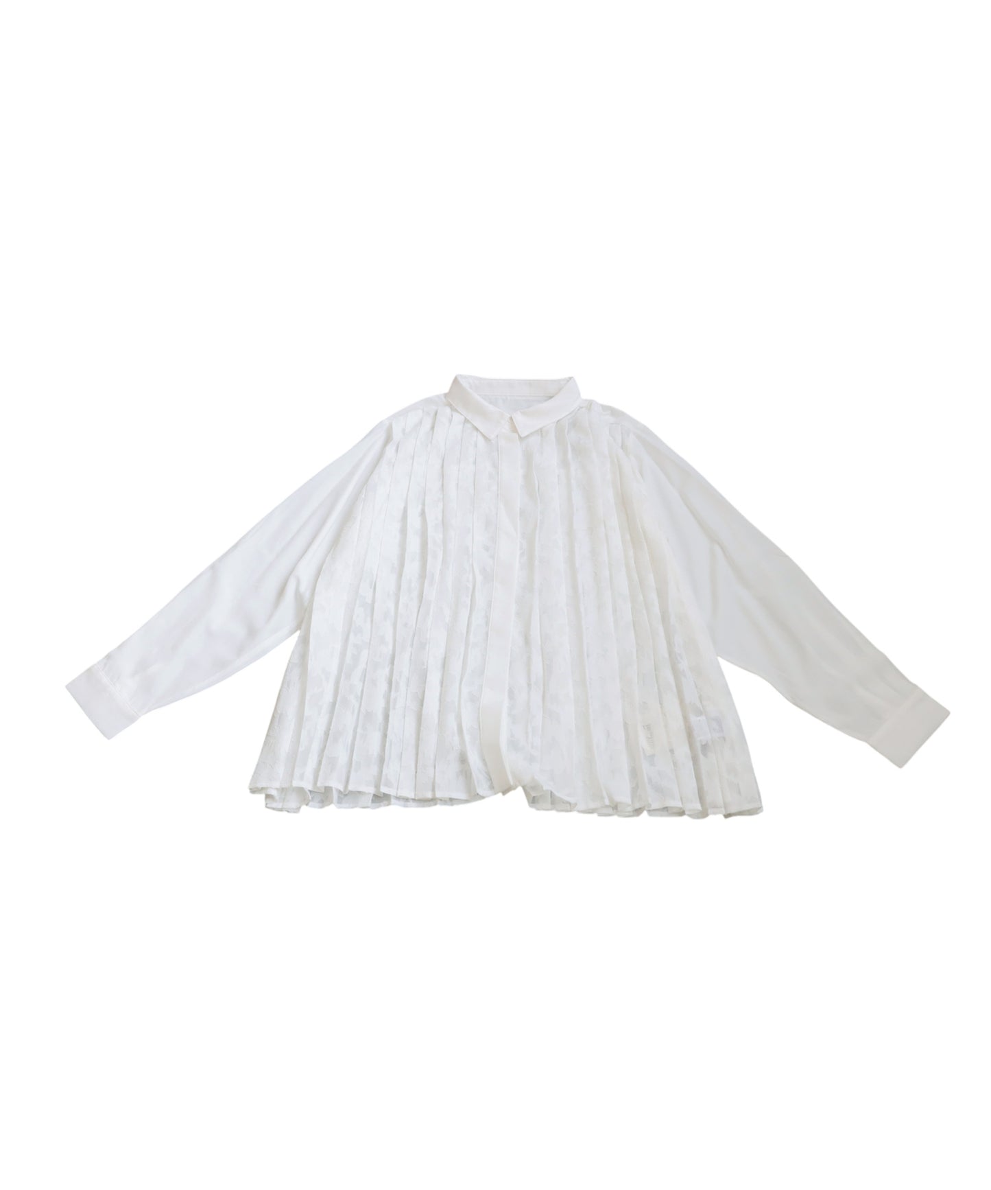 Ladies Lace Pleated Shirt