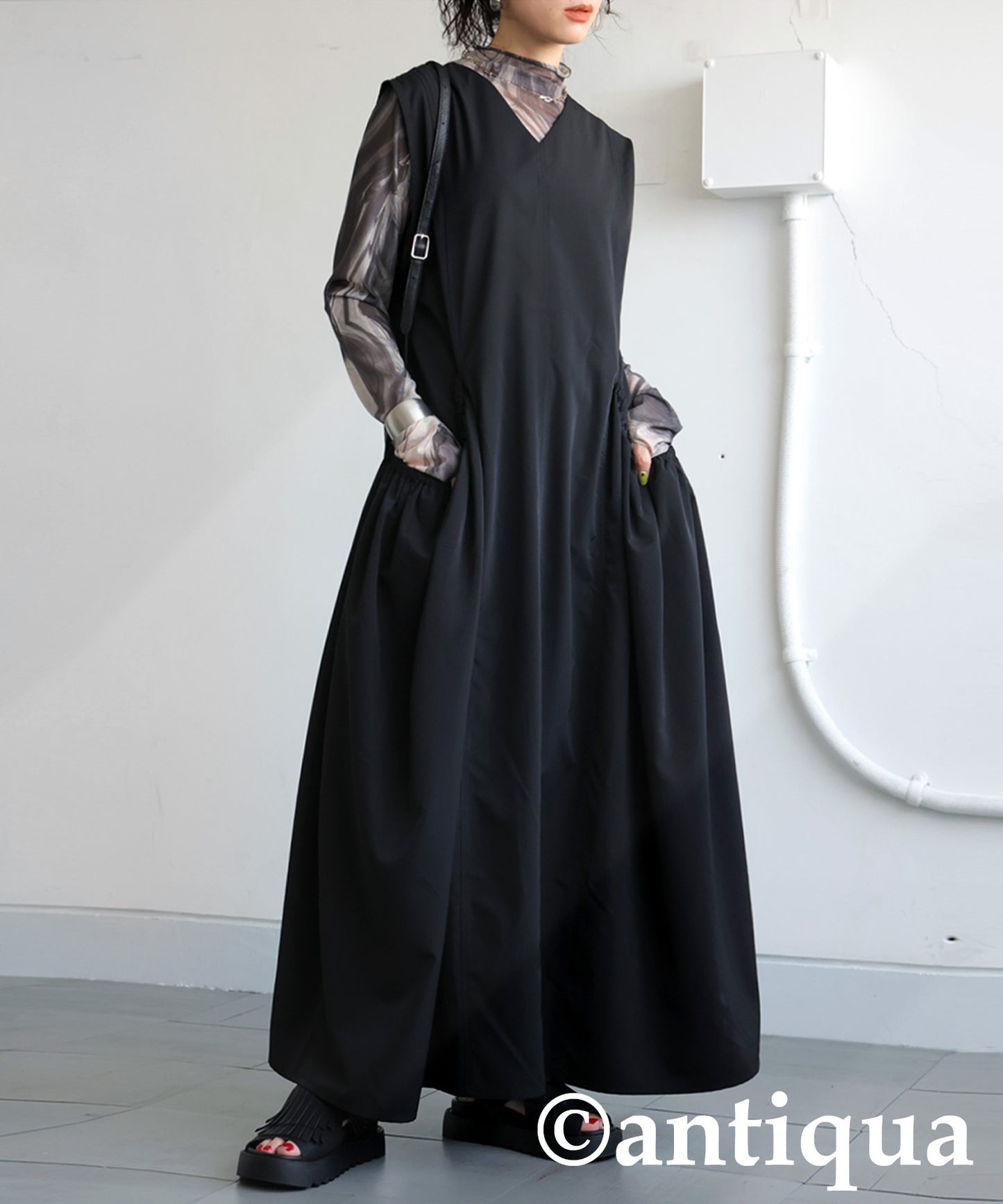 Ladies Gathered Switching Dress