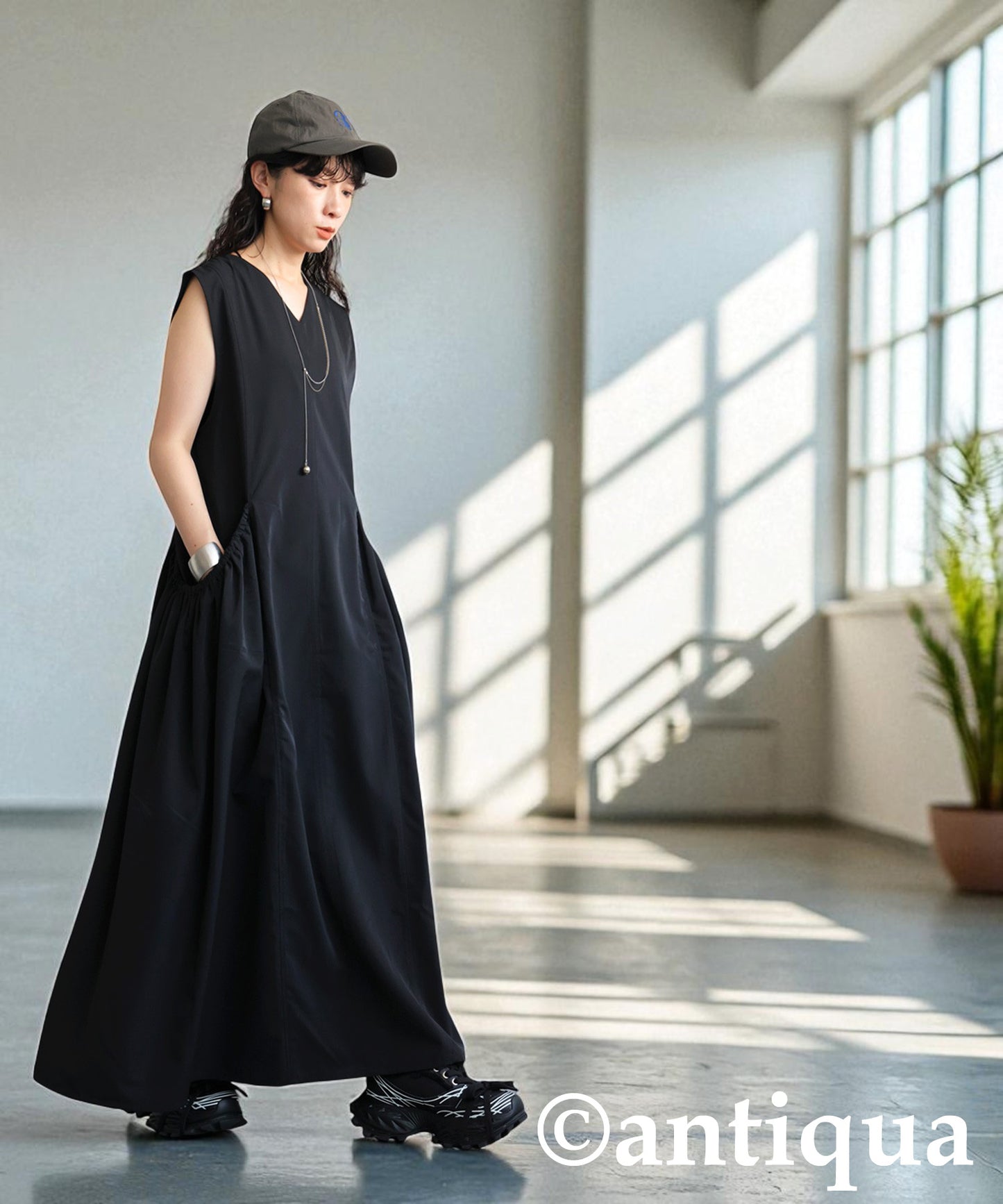 Ladies Gathered Switching Dress