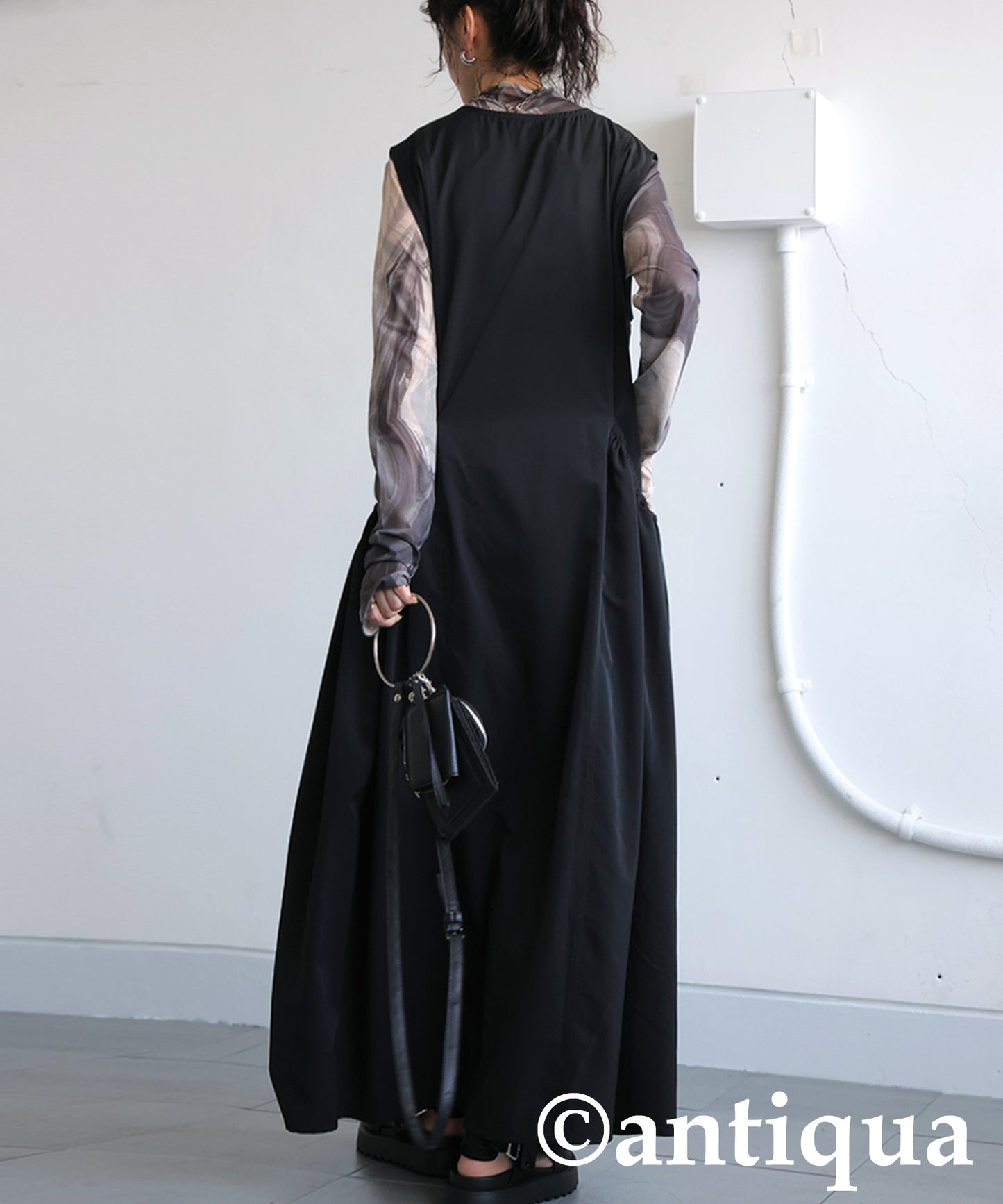 Ladies Gathered Switching Dress