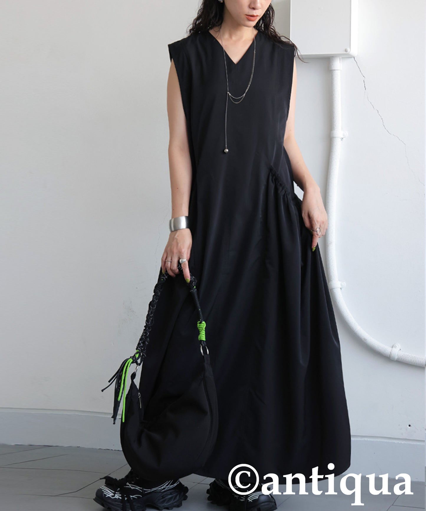 Ladies Gathered Switching Dress