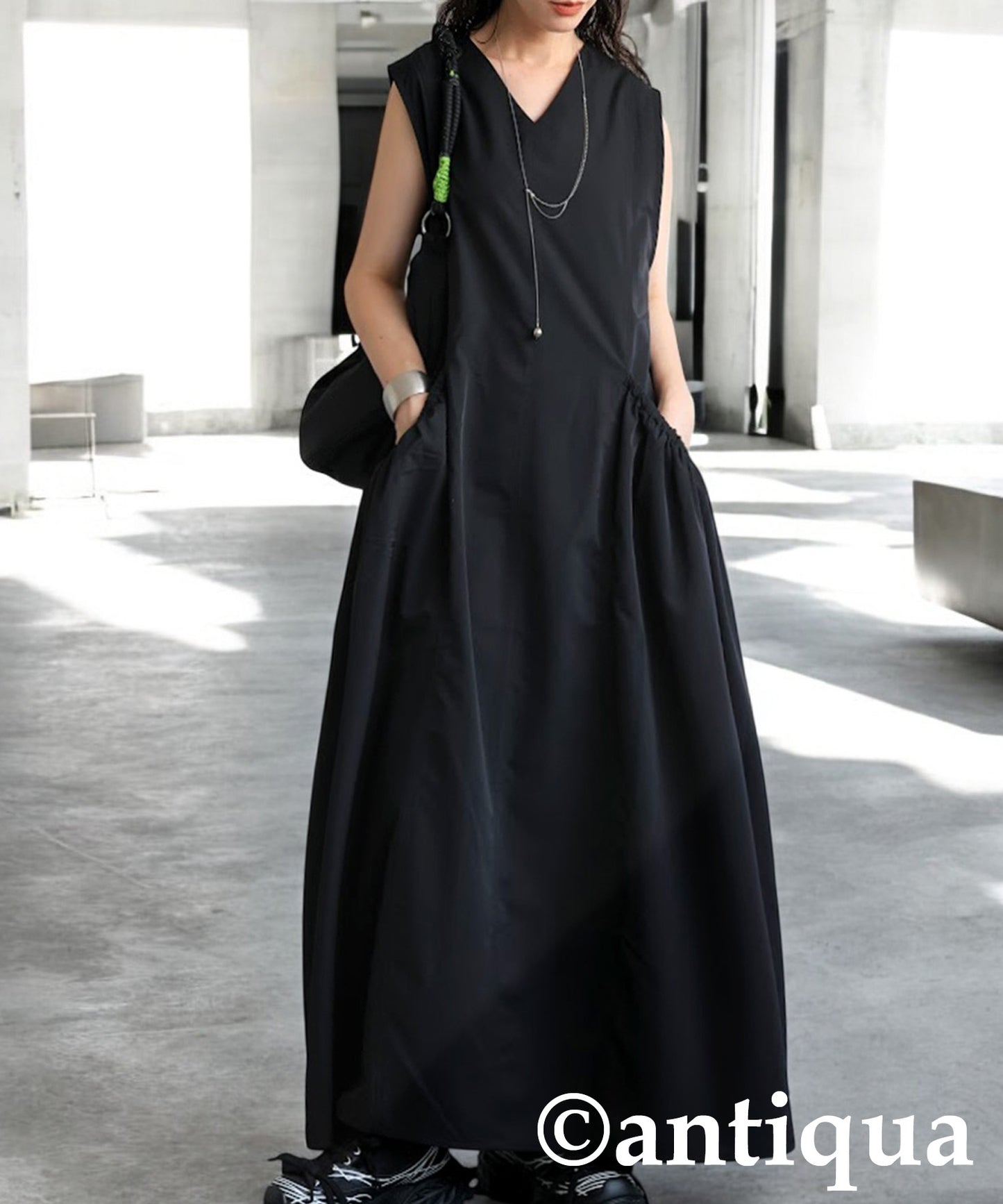 Ladies Gathered Switching Dress